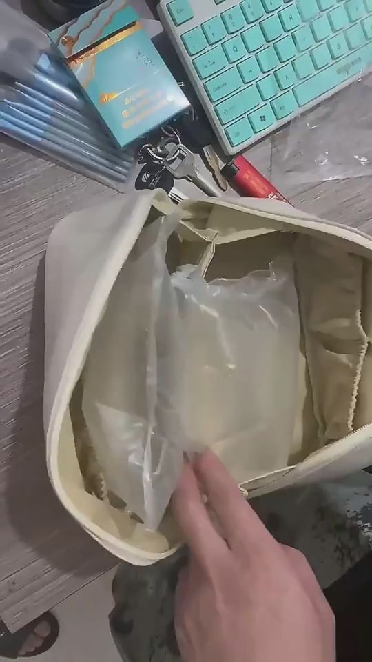 Large Capacity Travel Cosmetic Bag Women Toiletry Makeup Organizer video 7