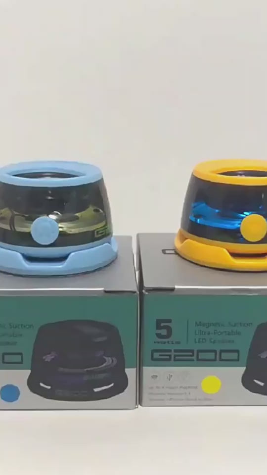 G200 Mini Bluetooth Speaker with RGB Lights & Phone Holder video 2