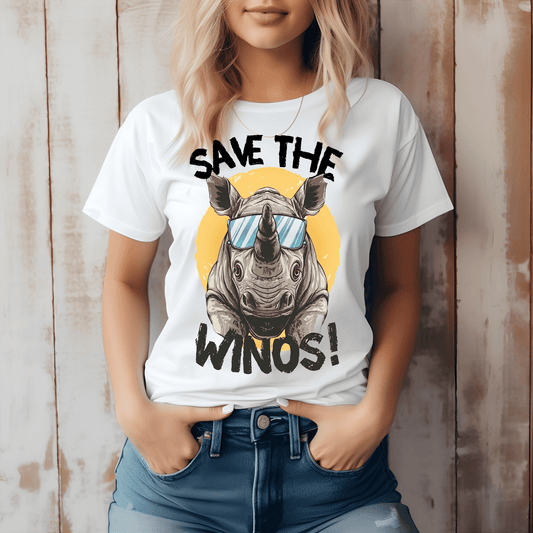 Save the Winos - Women's Relaxed T-Shirt - The Little Market Shop