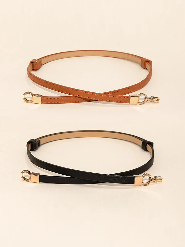 2 Piece Multicolor Self-Stretch Dress with Belt – Year-Round Elegance - The Little Market Shop