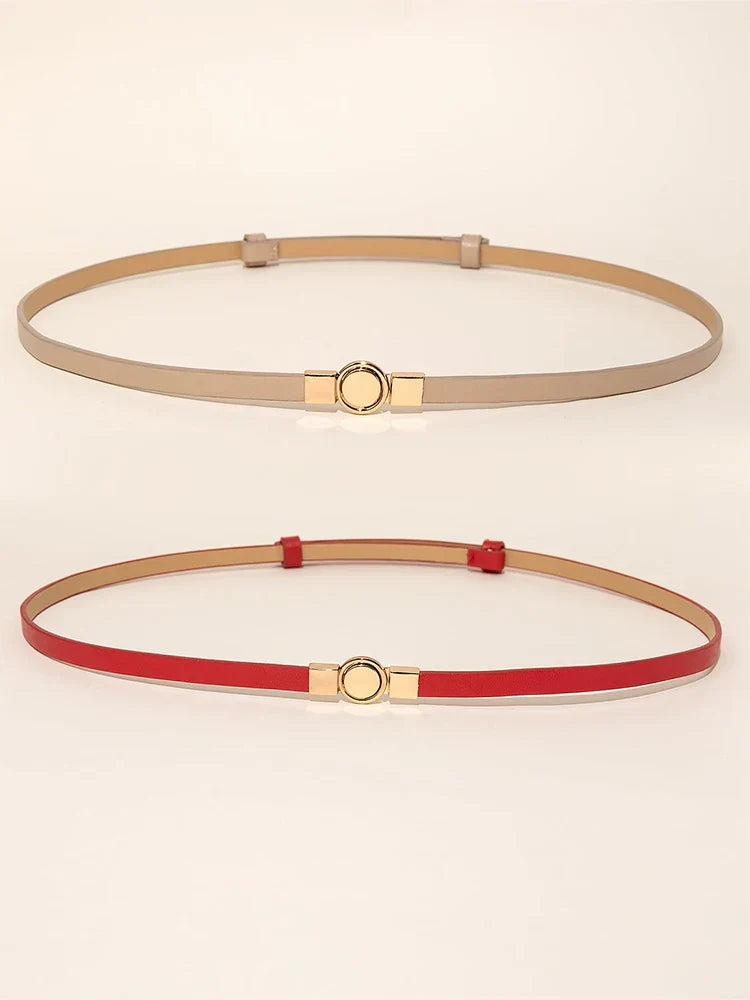 2 Piece Multicolor Self-Stretch Dress with Belt – Year-Round Elegance - The Little Market Shop