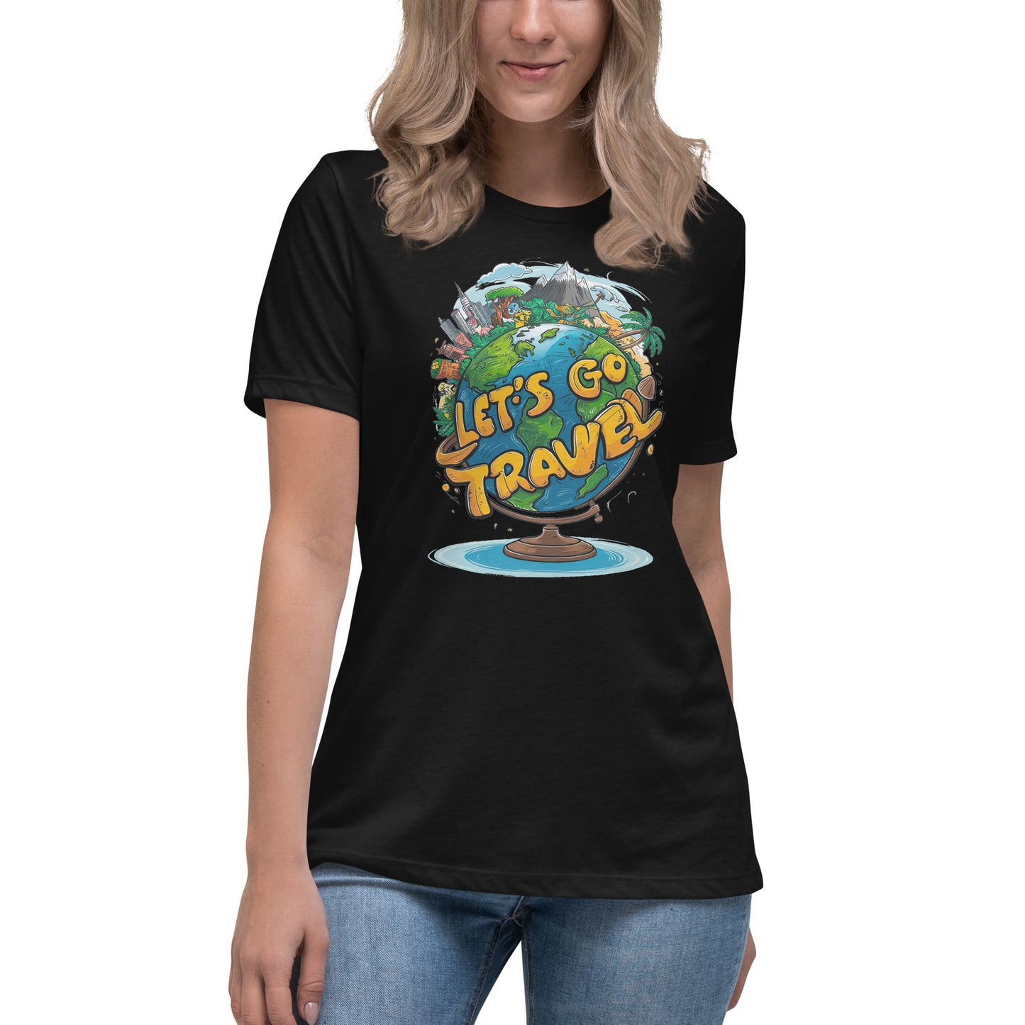 Lets go Travel - Women's Relaxed T-Shirt - The Little Market Shop