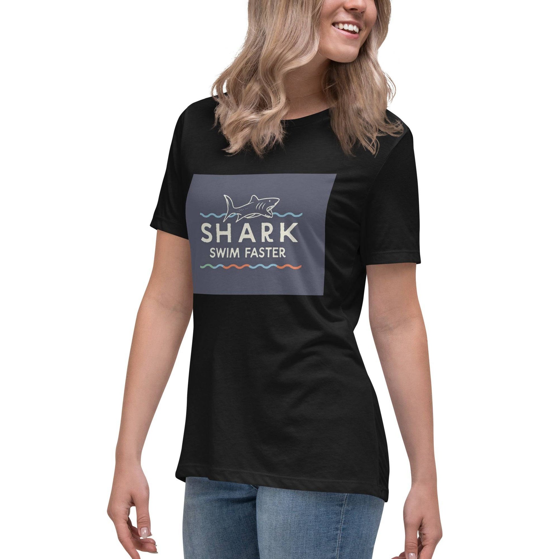 Keep Calm and Swim Faster' T Shirt Women's Relaxed T-Shirt - The Little Market Shop