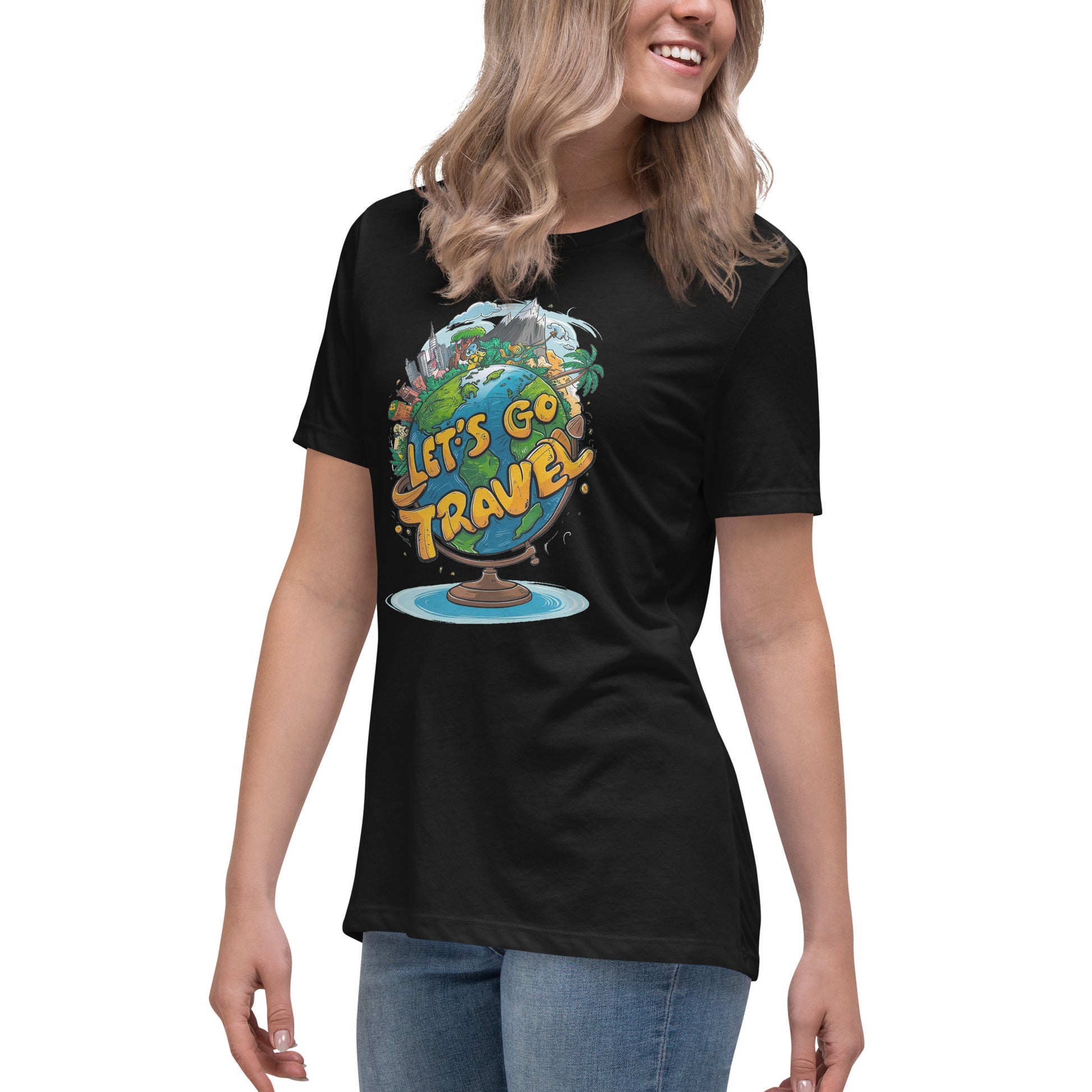 Lets go Travel - Women's Relaxed T-Shirt - The Little Market Shop