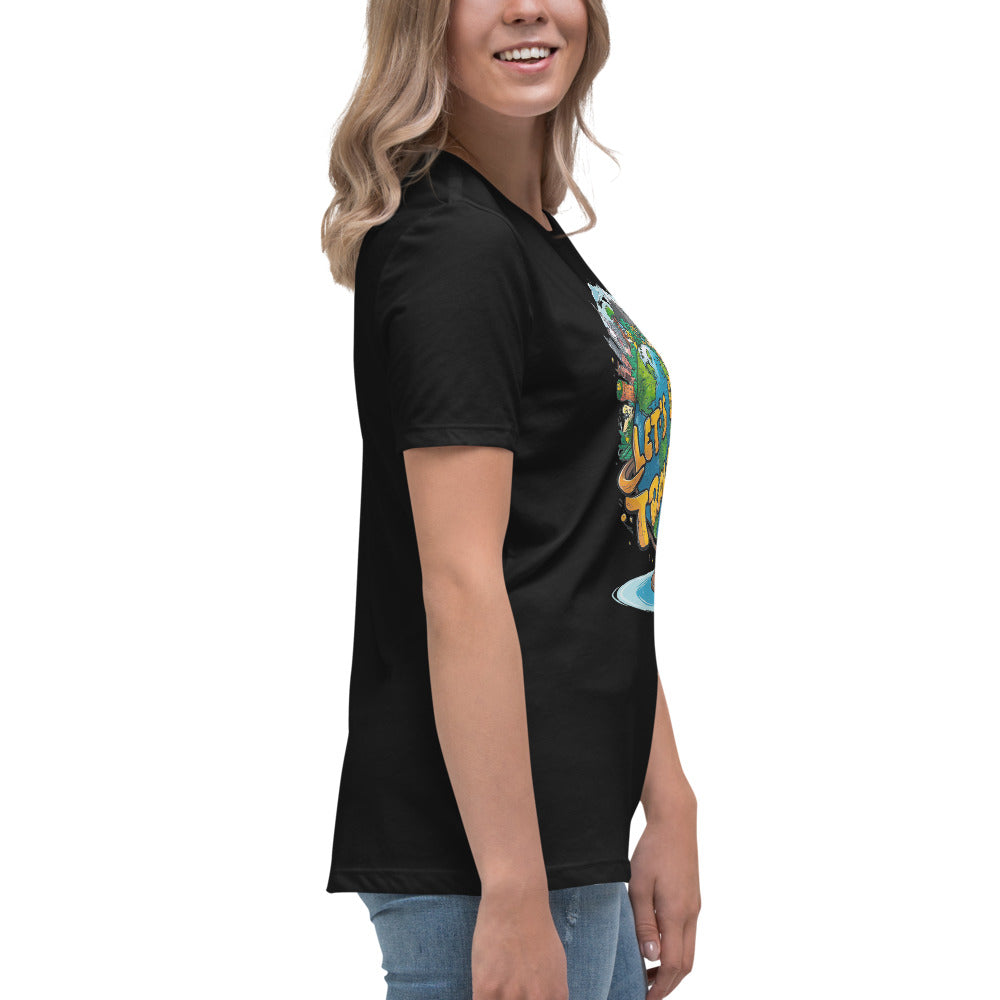 Lets go Travel - Women's Relaxed T-Shirt - The Little Market Shop