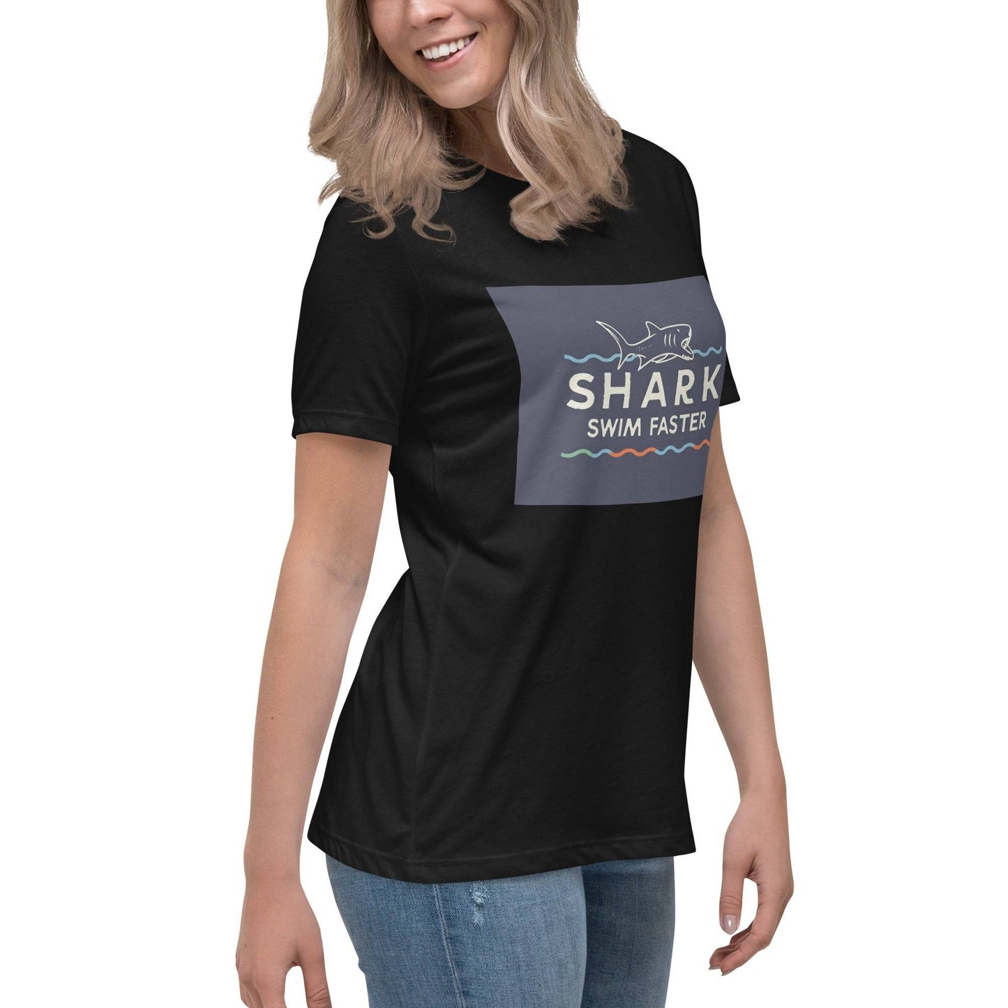 Keep Calm and Swim Faster' T Shirt Women's Relaxed T-Shirt - The Little Market Shop
