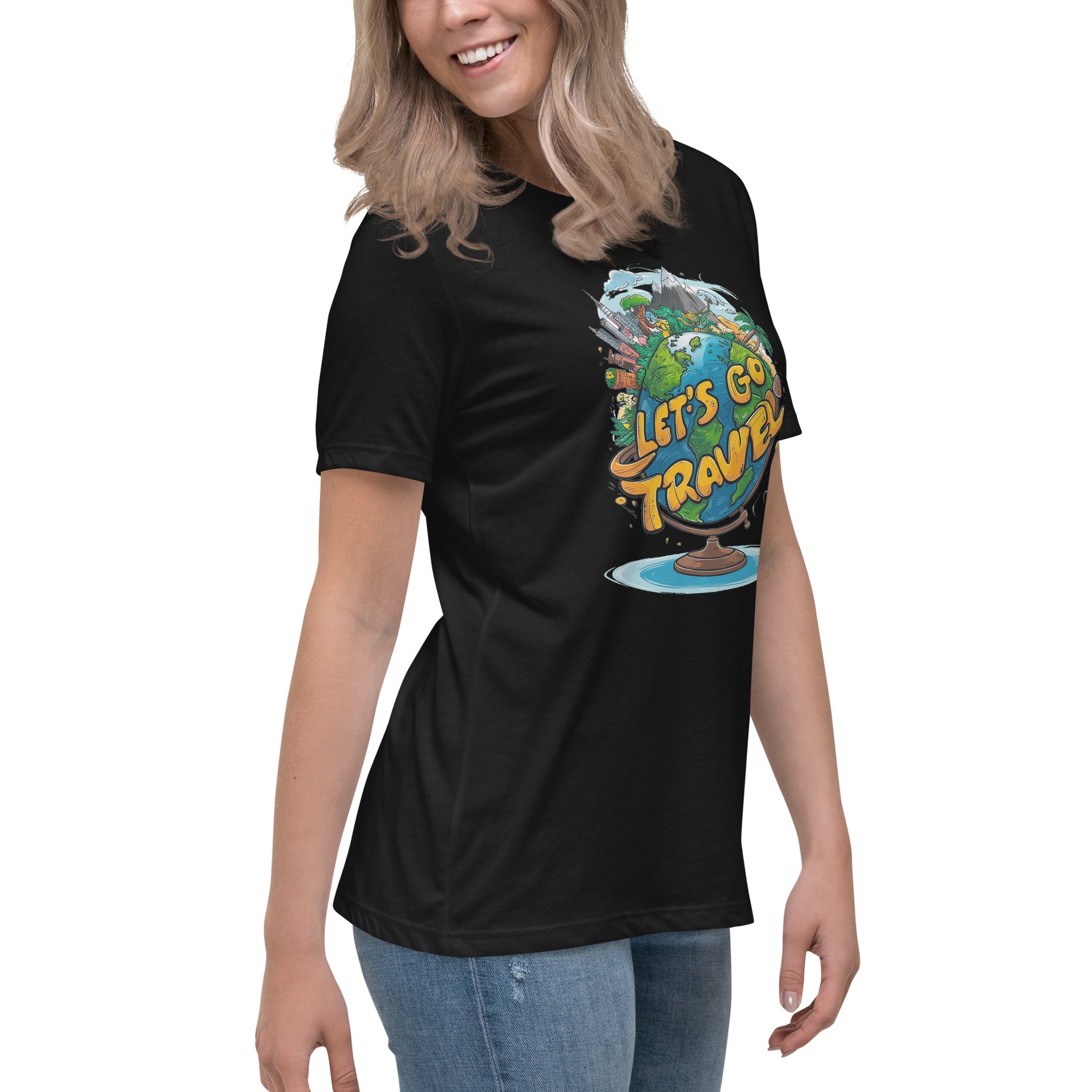 Lets go Travel - Women's Relaxed T-Shirt - The Little Market Shop