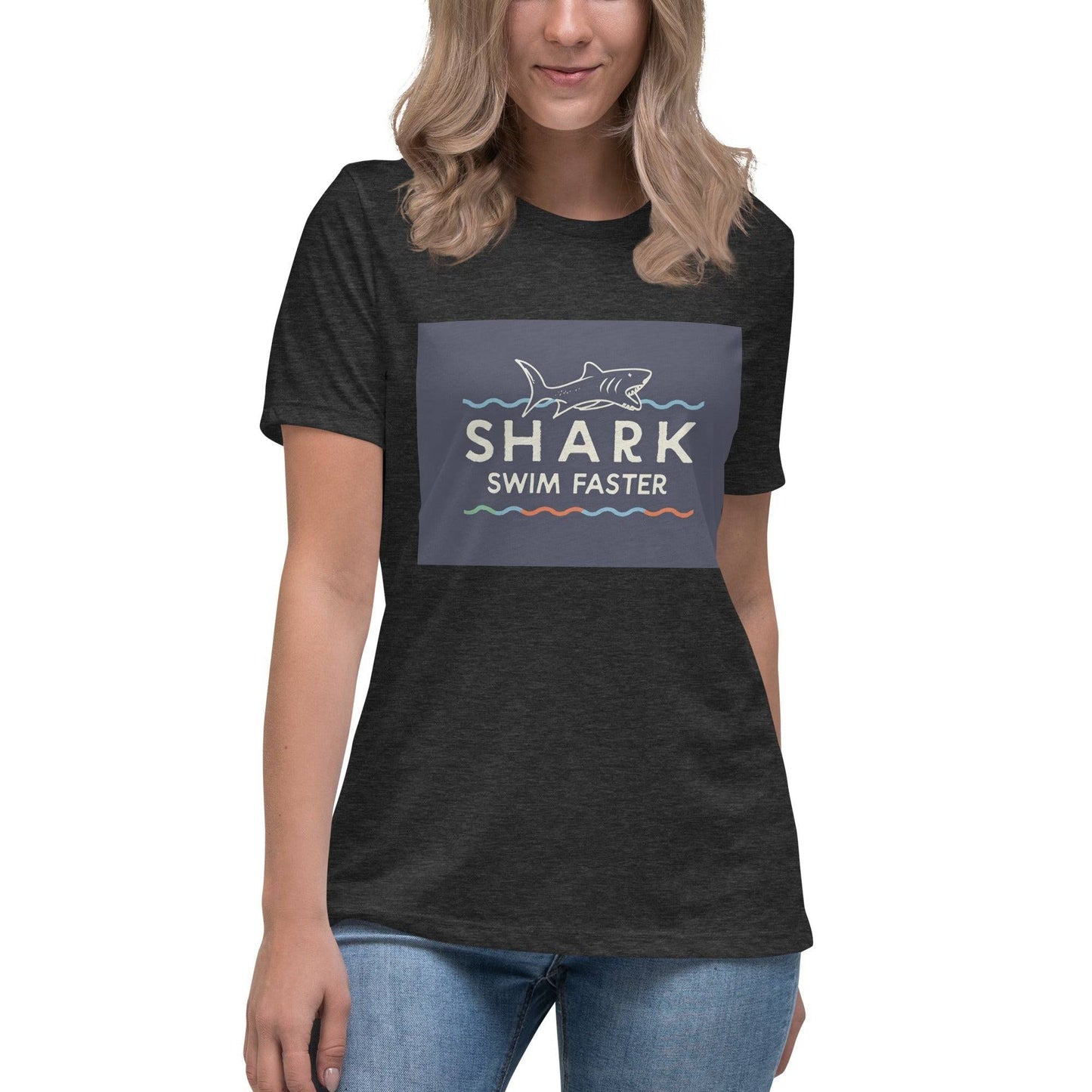 Keep Calm and Swim Faster' T Shirt Women's Relaxed T-Shirt - The Little Market Shop