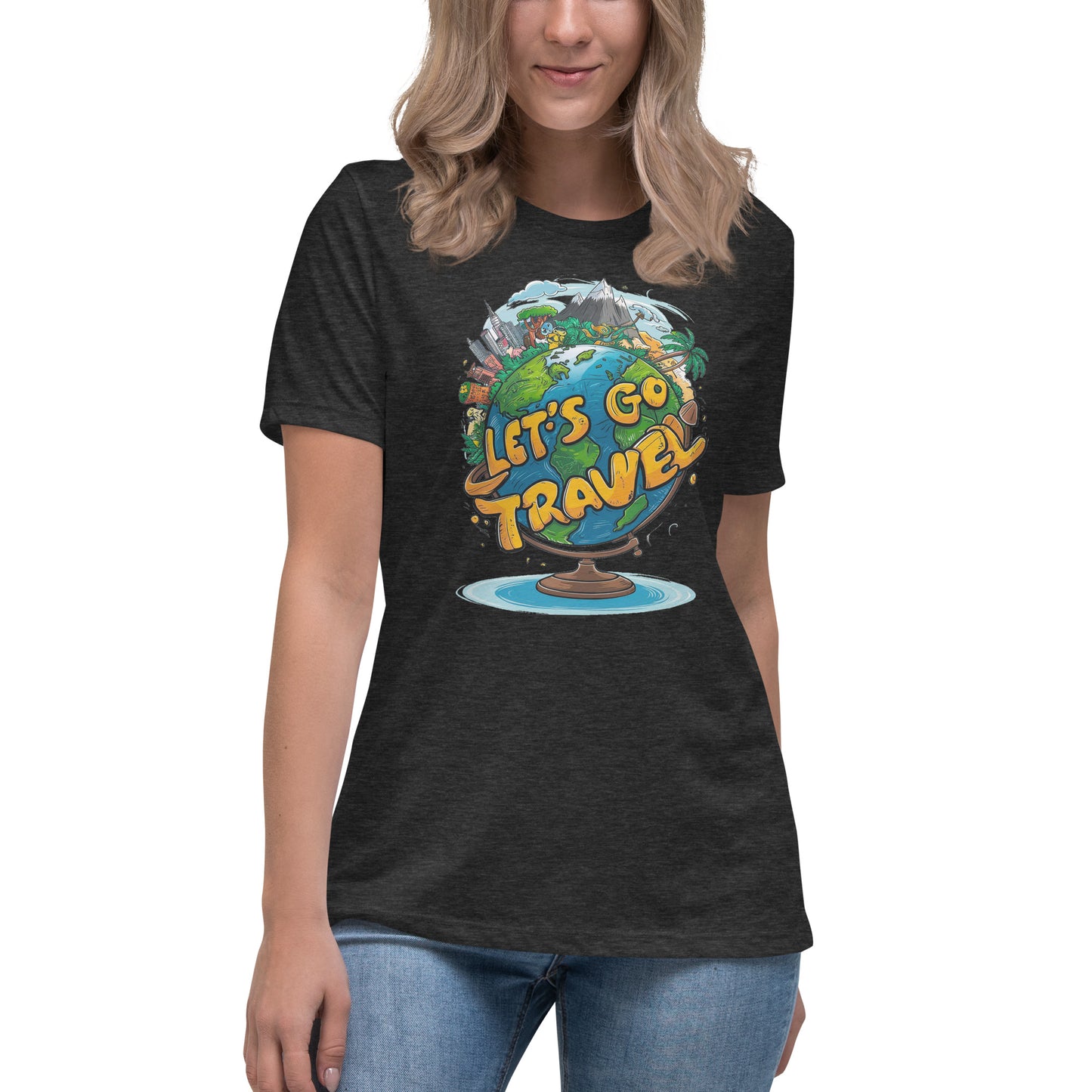 Lets go Travel - Women's Relaxed T-Shirt - The Little Market Shop