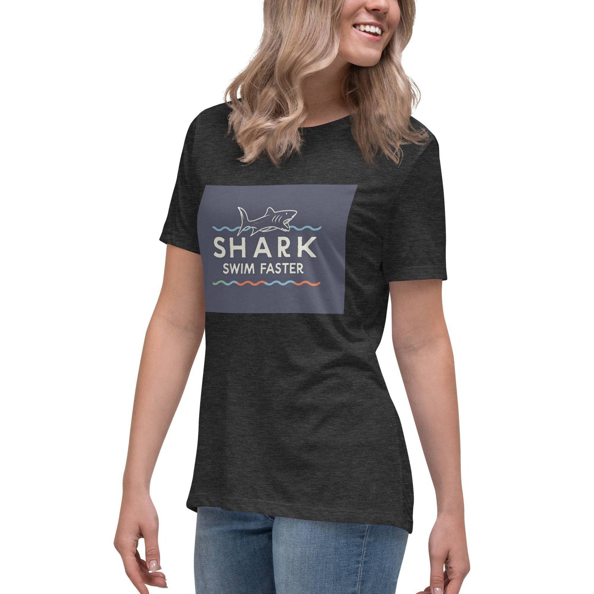 Keep Calm and Swim Faster' T Shirt Women's Relaxed T-Shirt - The Little Market Shop