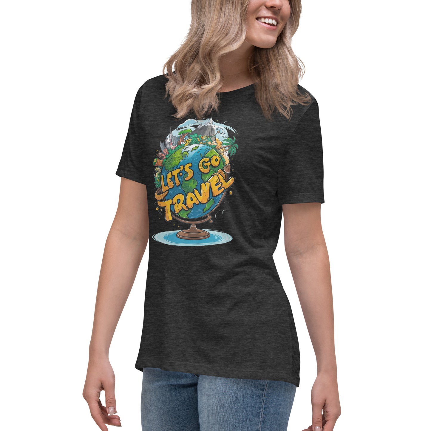 Lets go Travel - Women's Relaxed T-Shirt - The Little Market Shop