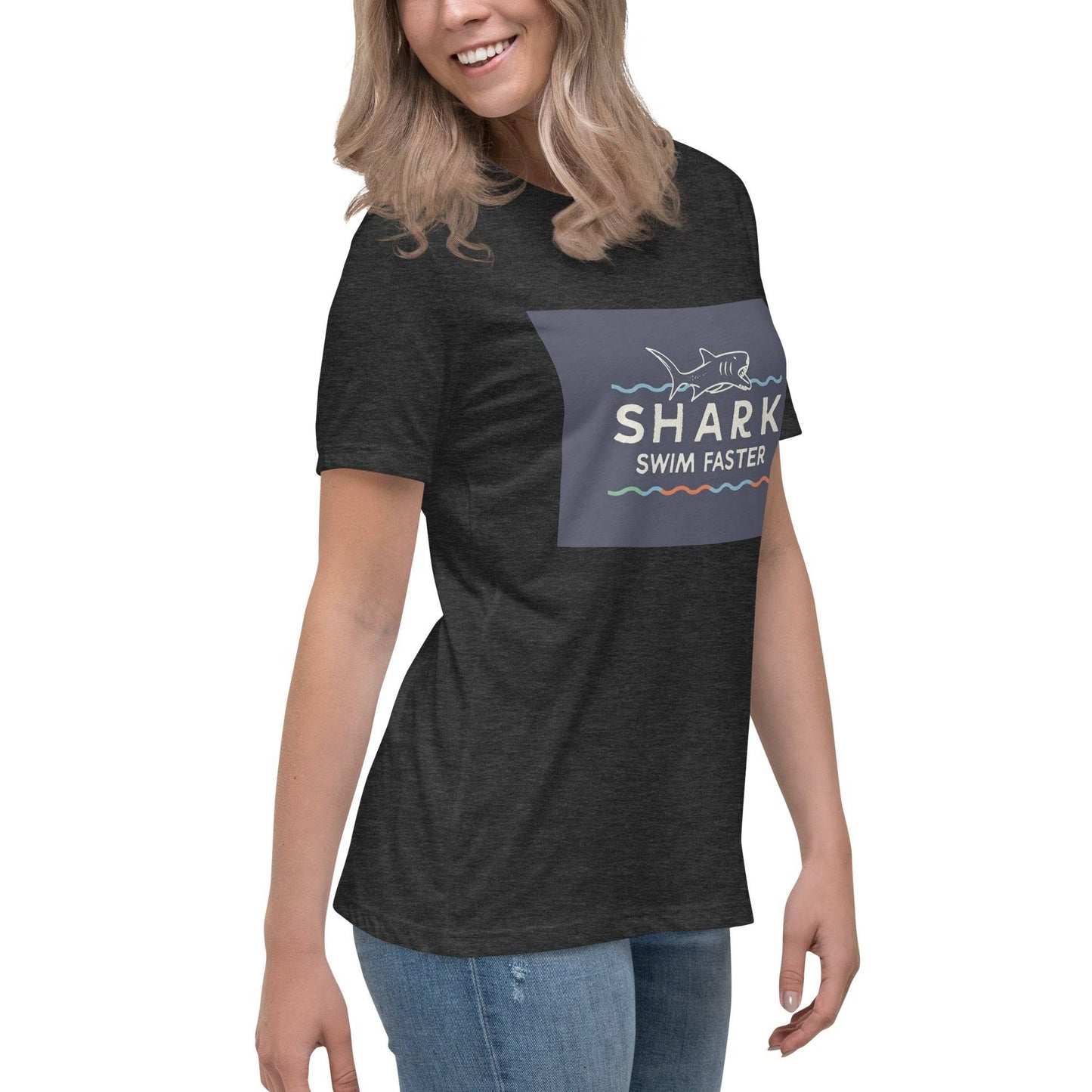 Keep Calm and Swim Faster' T Shirt Women's Relaxed T-Shirt - The Little Market Shop