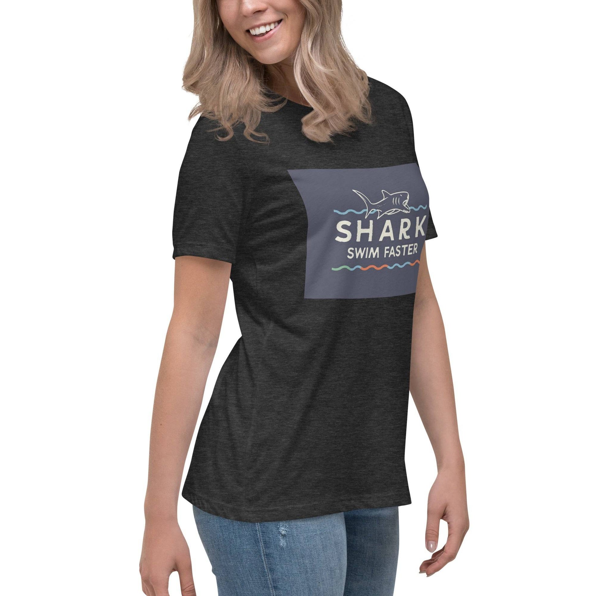 Keep Calm and Swim Faster' T Shirt Women's Relaxed T-Shirt - The Little Market Shop