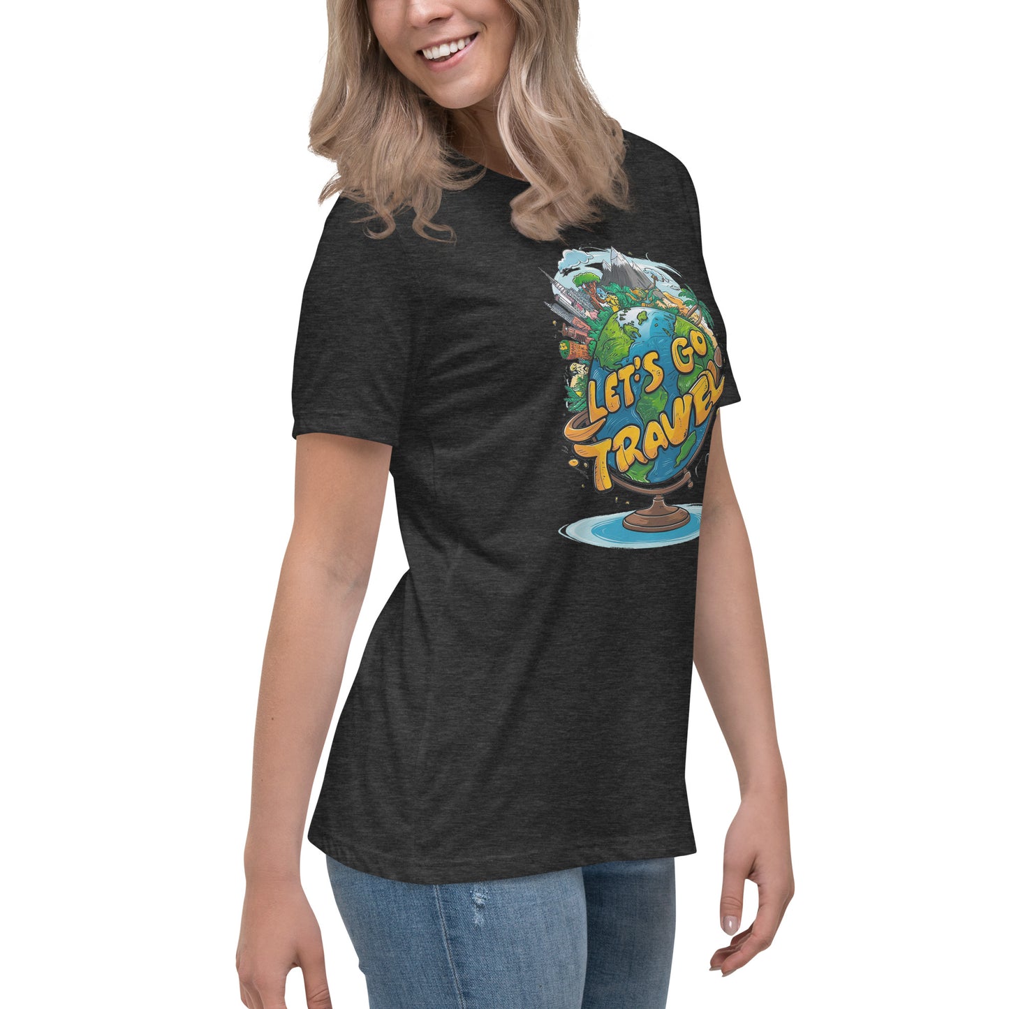 Lets go Travel - Women's Relaxed T-Shirt - The Little Market Shop
