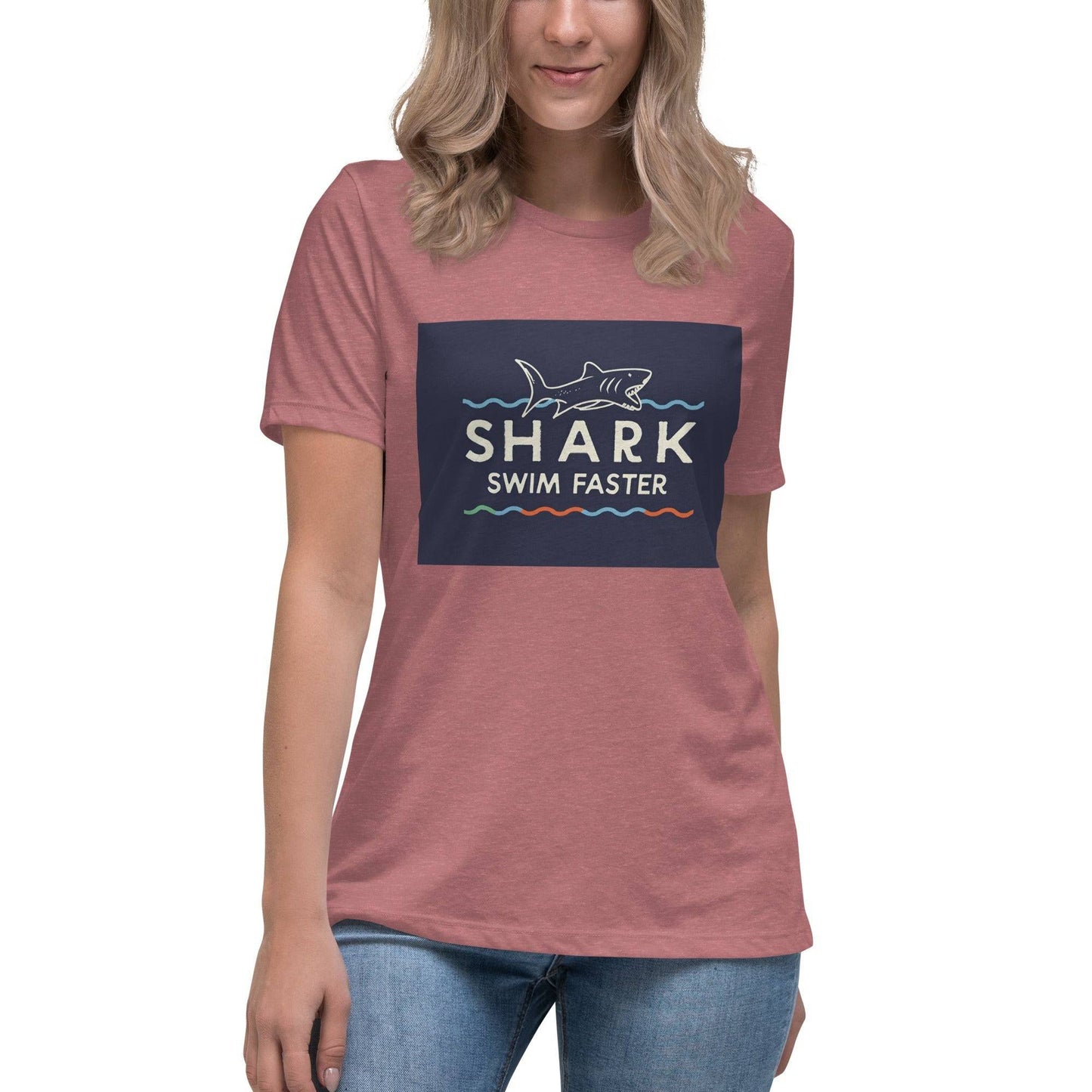 Keep Calm and Swim Faster' T Shirt Women's Relaxed T-Shirt - The Little Market Shop