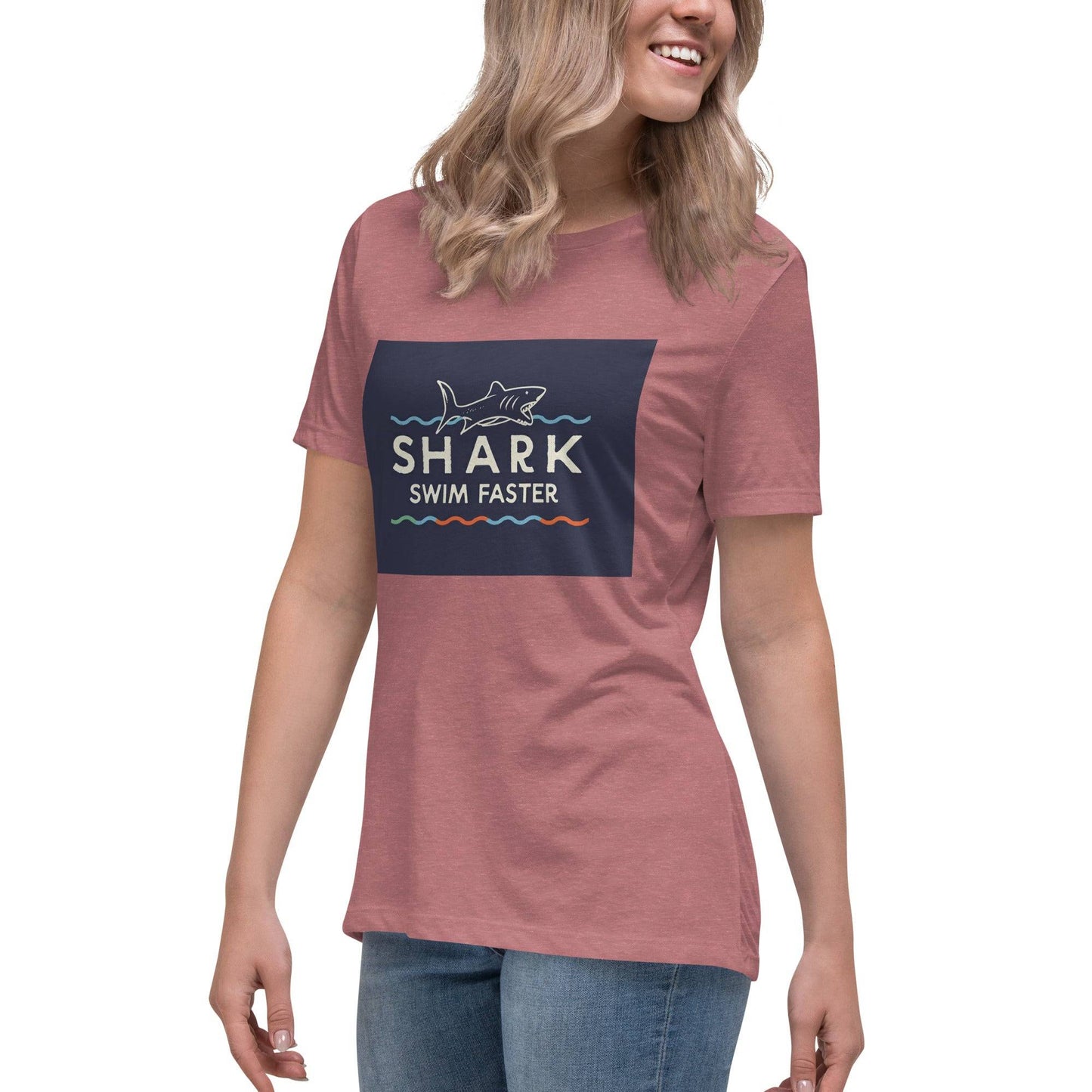 Keep Calm and Swim Faster' T Shirt Women's Relaxed T-Shirt - The Little Market Shop