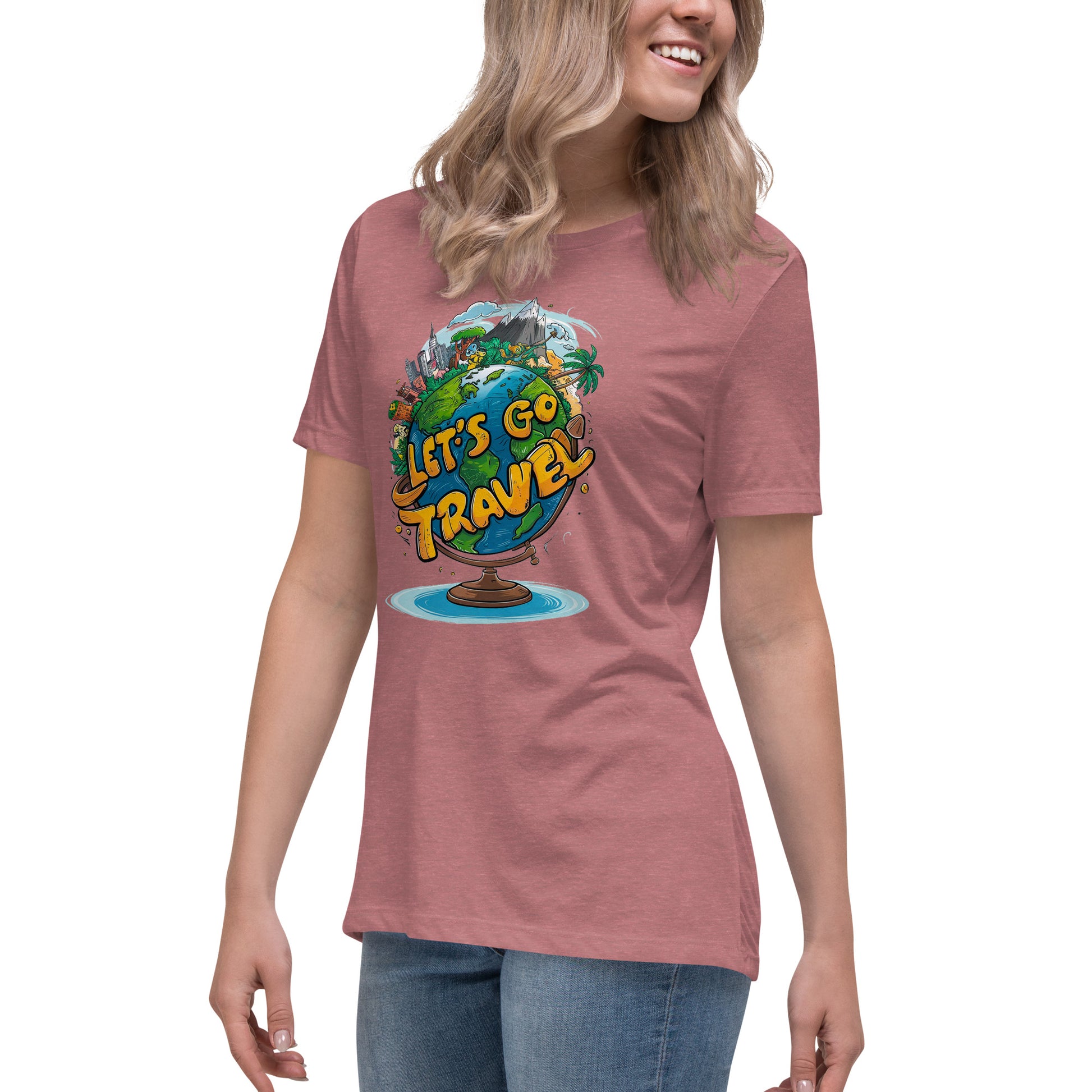 Lets go Travel - Women's Relaxed T-Shirt - The Little Market Shop