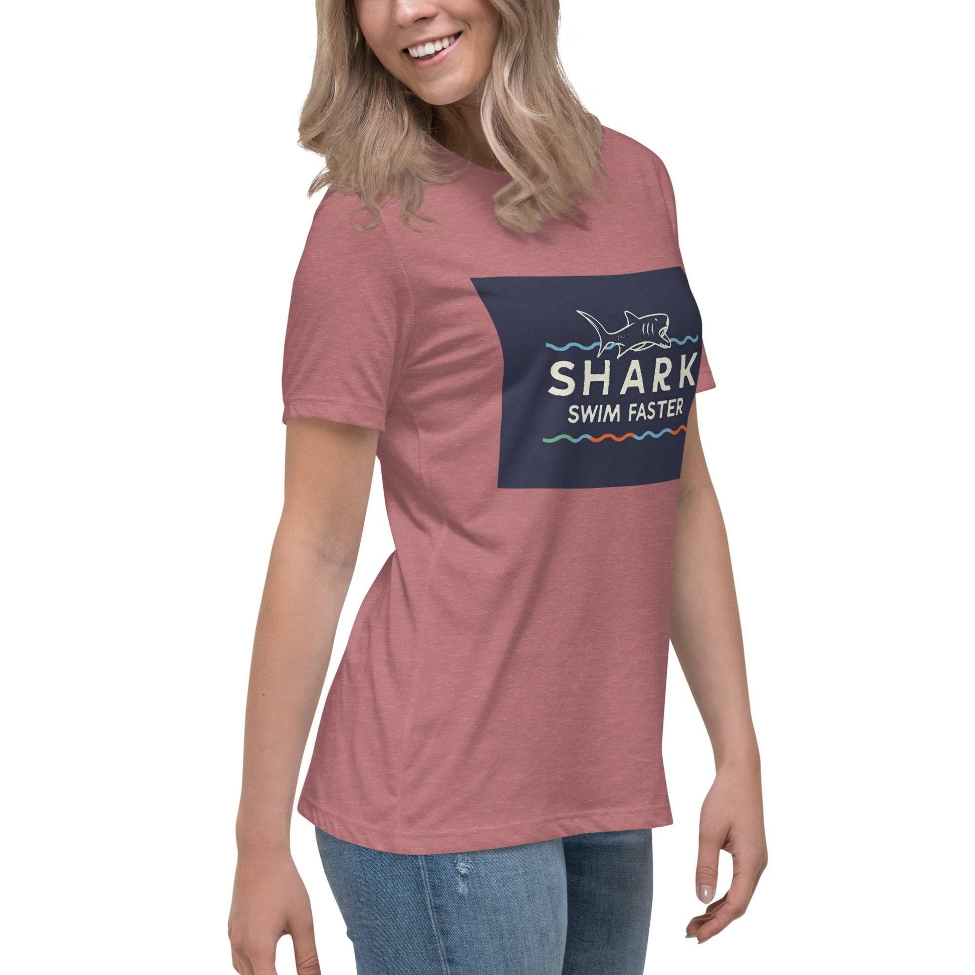 Keep Calm and Swim Faster' T Shirt Women's Relaxed T-Shirt - The Little Market Shop