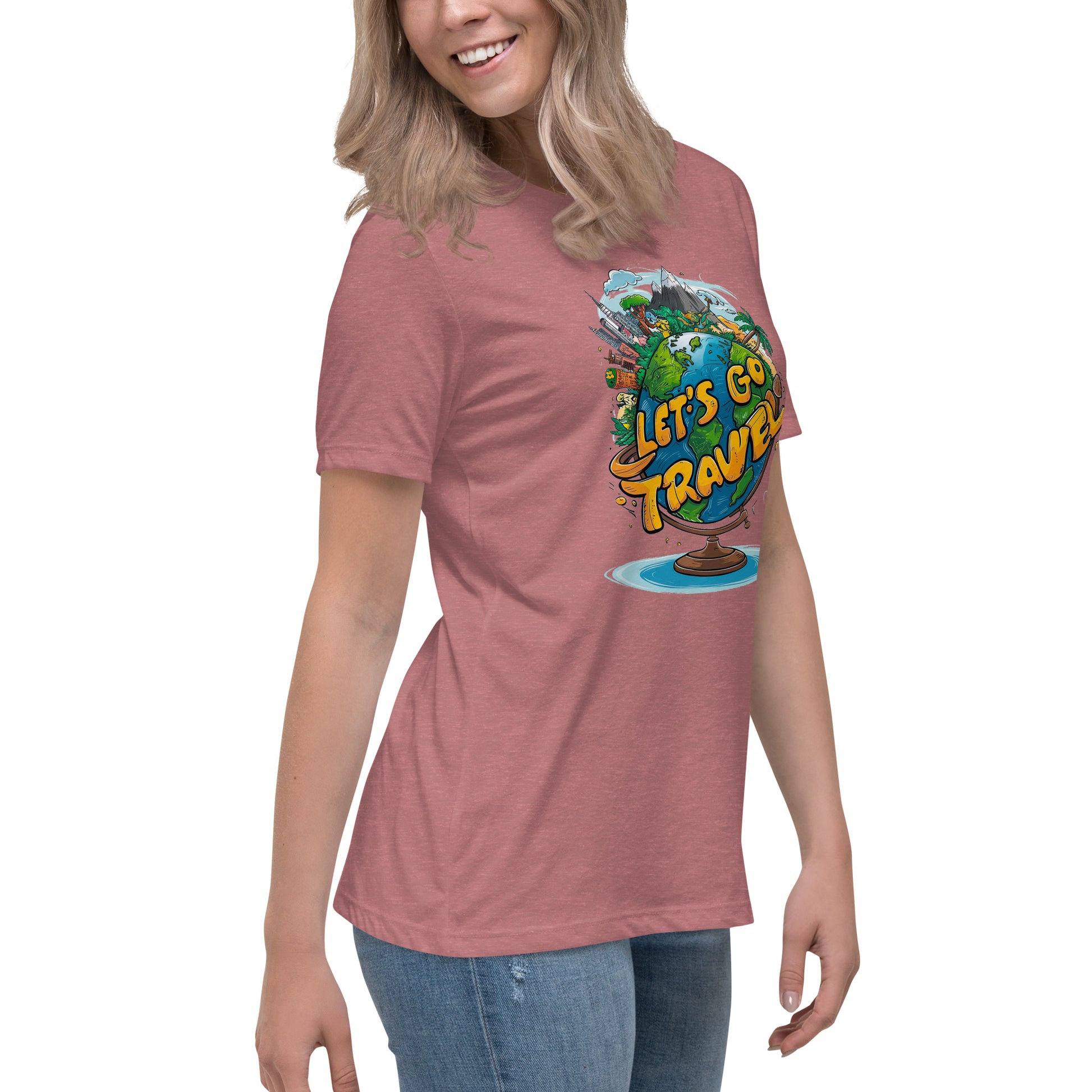 Lets go Travel - Women's Relaxed T-Shirt - The Little Market Shop