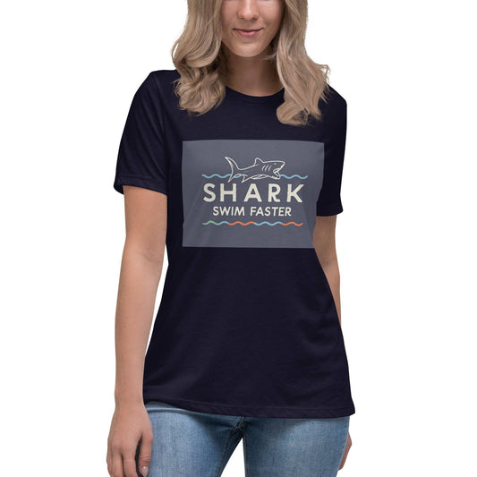 Keep Calm and Swim Faster' T Shirt Women's Relaxed T-Shirt - The Little Market Shop