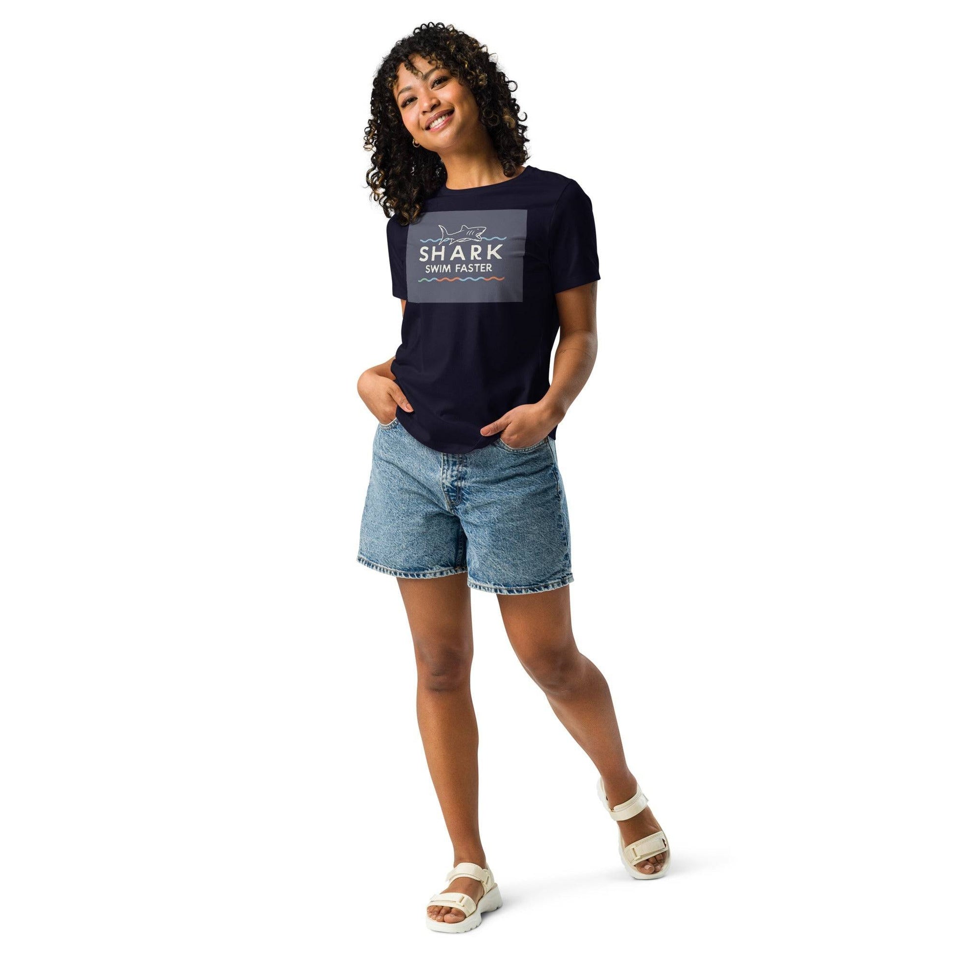 Keep Calm and Swim Faster' T Shirt Women's Relaxed T-Shirt - The Little Market Shop