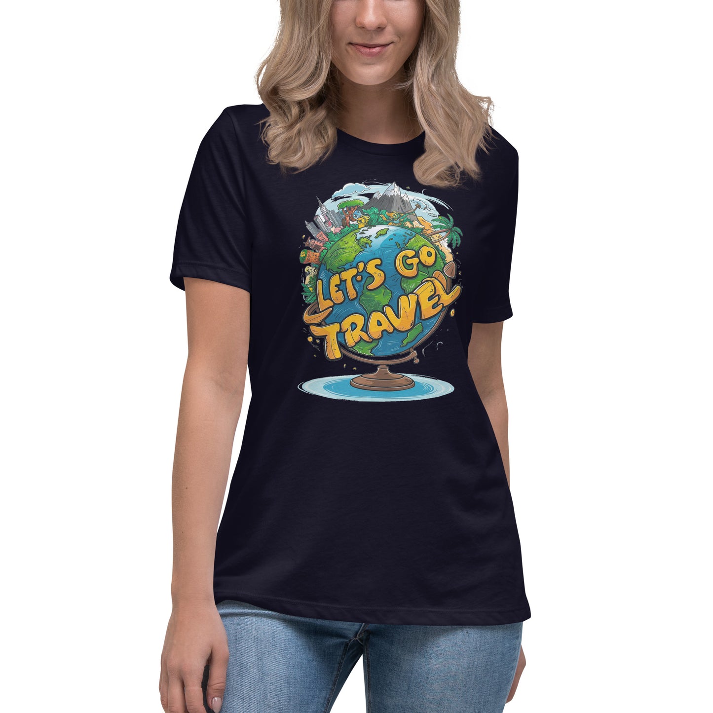 Lets go Travel - Women's Relaxed T-Shirt - The Little Market Shop