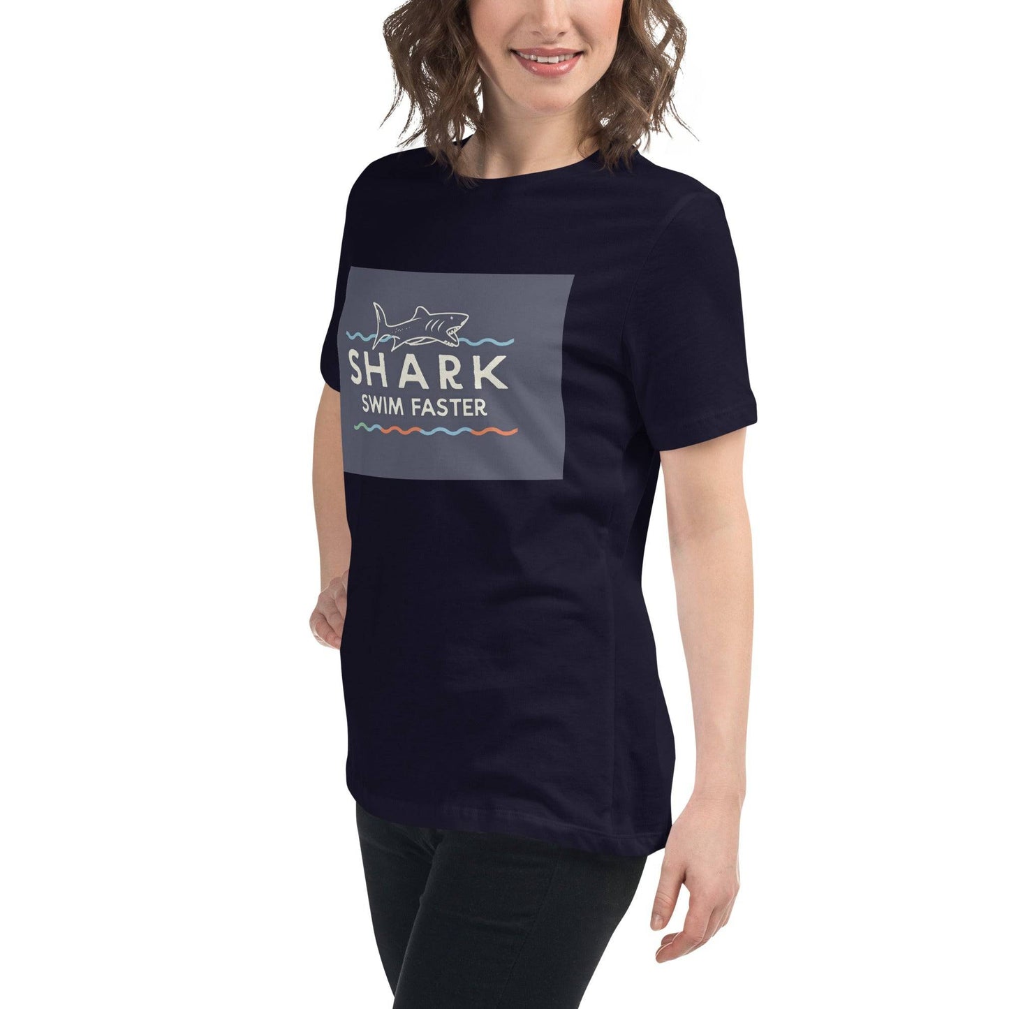Keep Calm and Swim Faster' T Shirt Women's Relaxed T-Shirt - The Little Market Shop