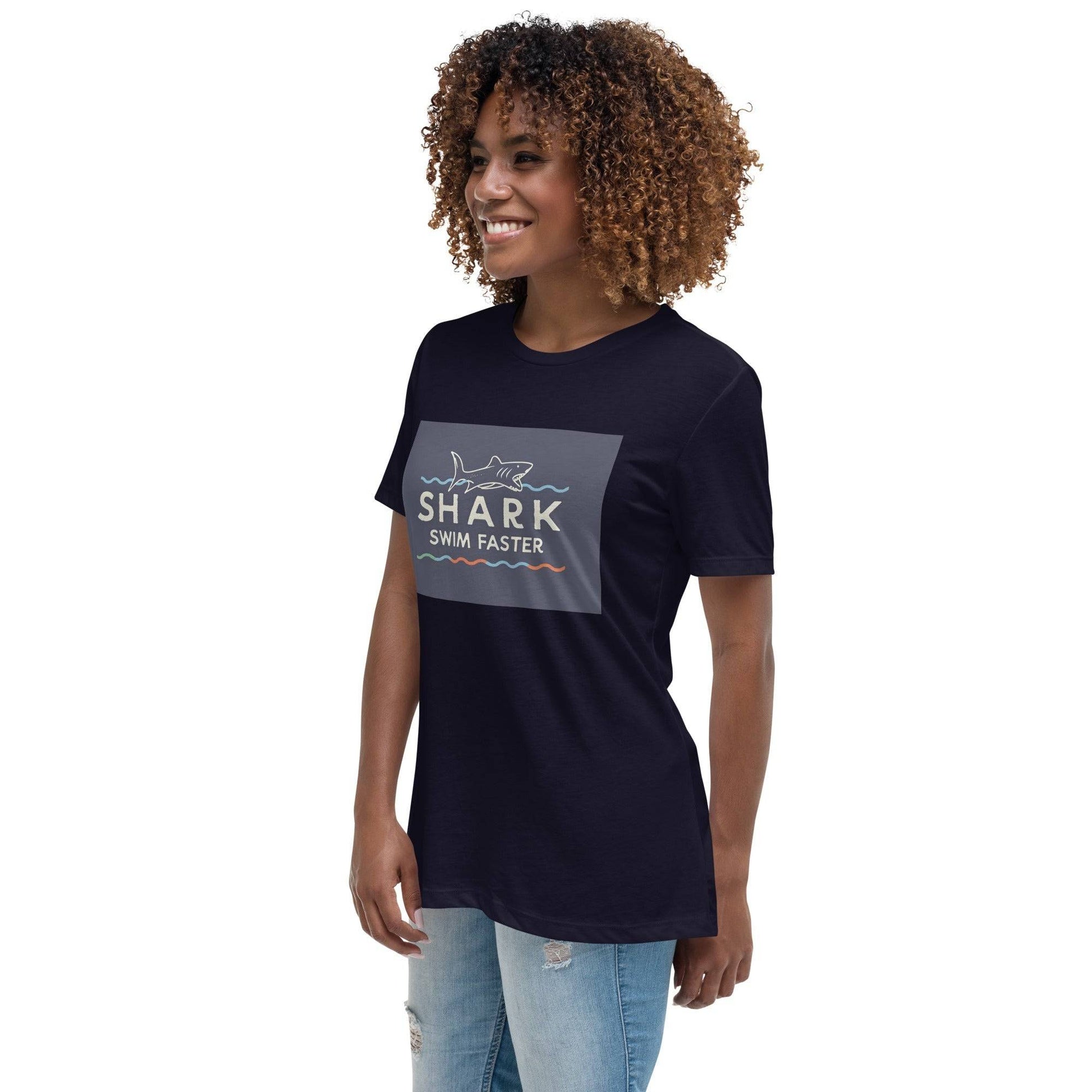 Keep Calm and Swim Faster' T Shirt Women's Relaxed T-Shirt - The Little Market Shop