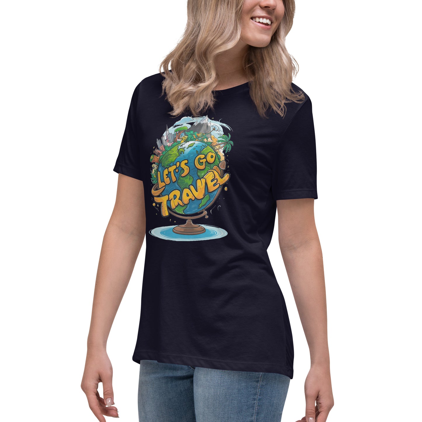 Lets go Travel - Women's Relaxed T-Shirt - The Little Market Shop