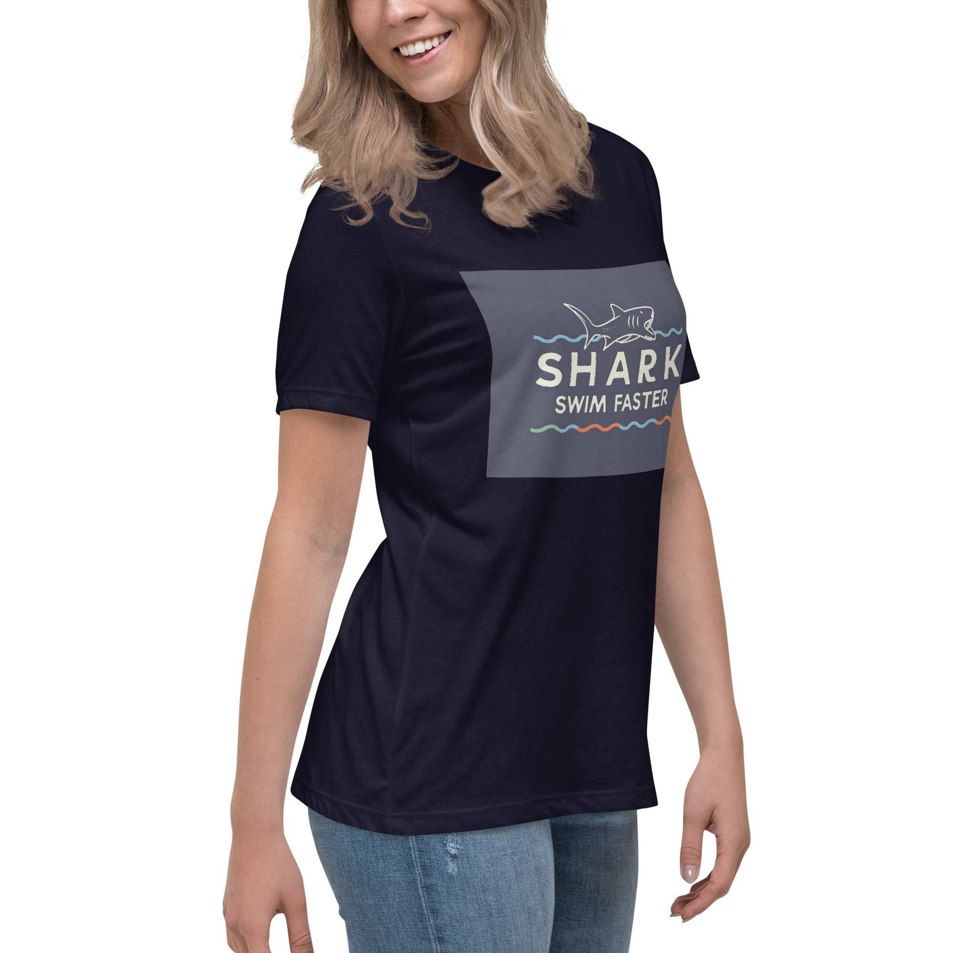 Keep Calm and Swim Faster' T Shirt Women's Relaxed T-Shirt - The Little Market Shop