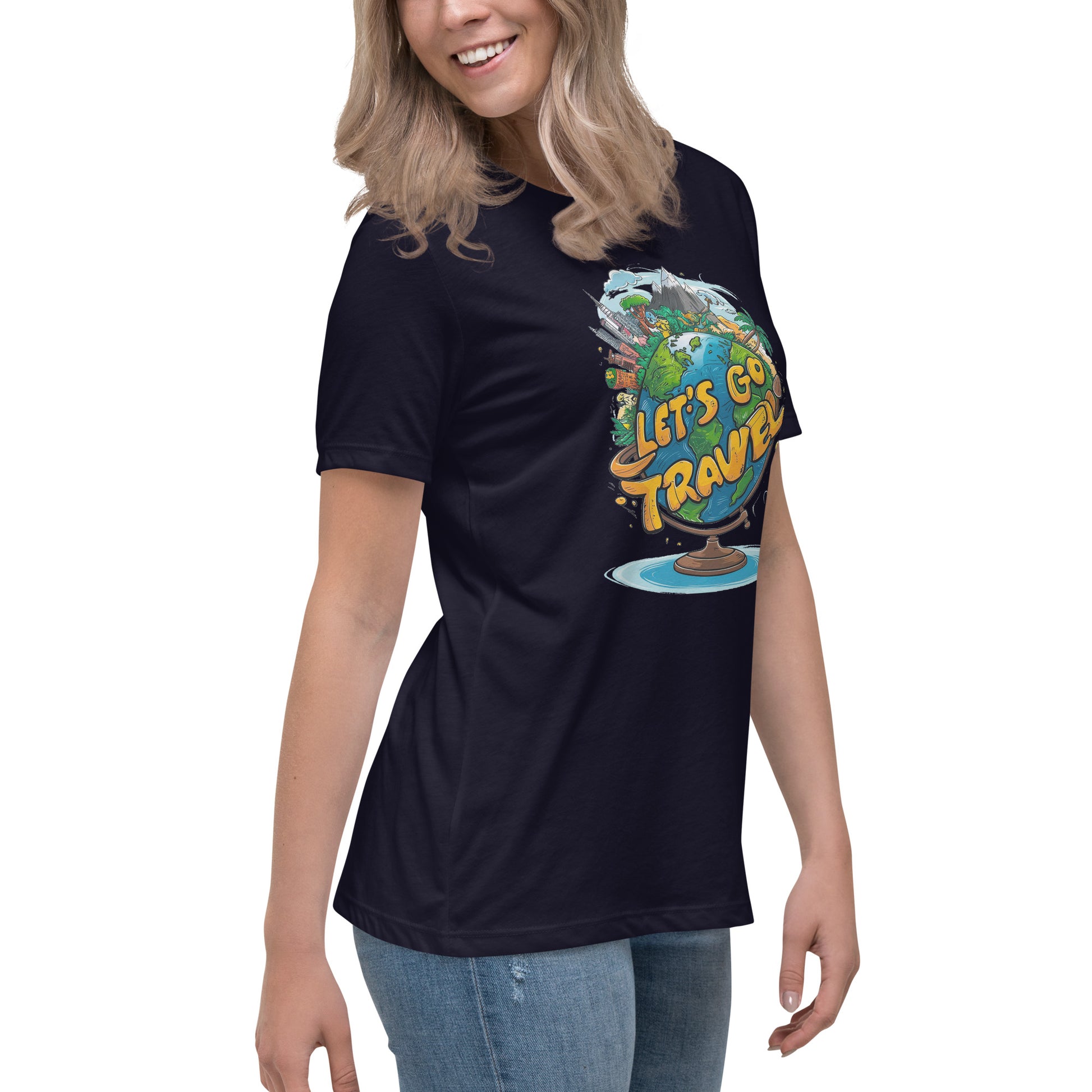Lets go Travel - Women's Relaxed T-Shirt - The Little Market Shop