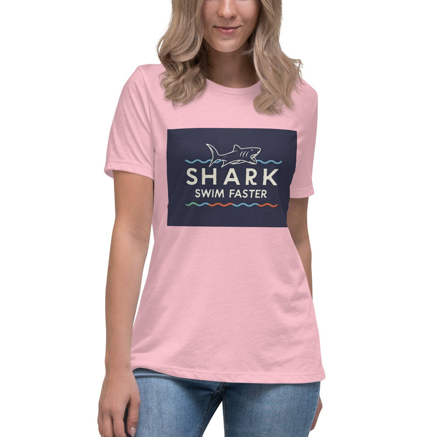 Keep Calm and Swim Faster' T Shirt Women's Relaxed T-Shirt - The Little Market Shop