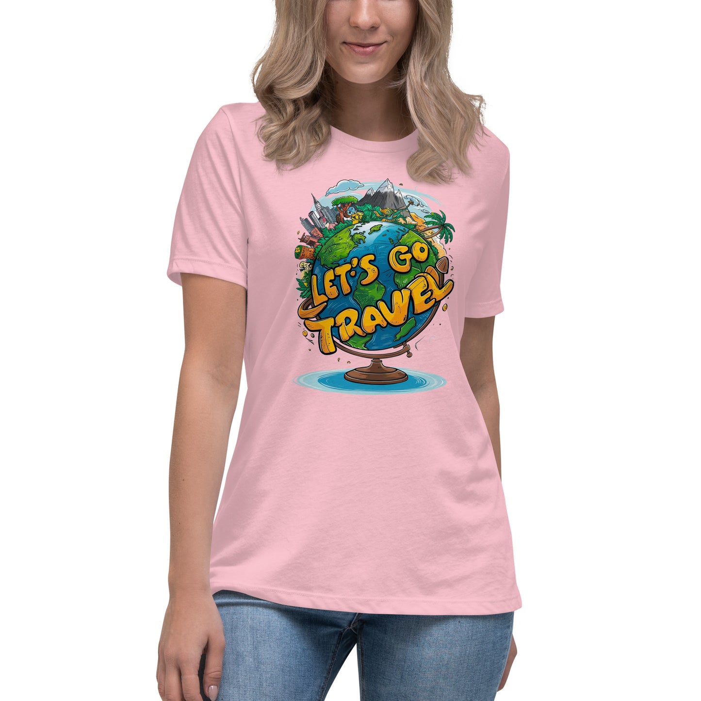Lets go Travel - Women's Relaxed T-Shirt - The Little Market Shop