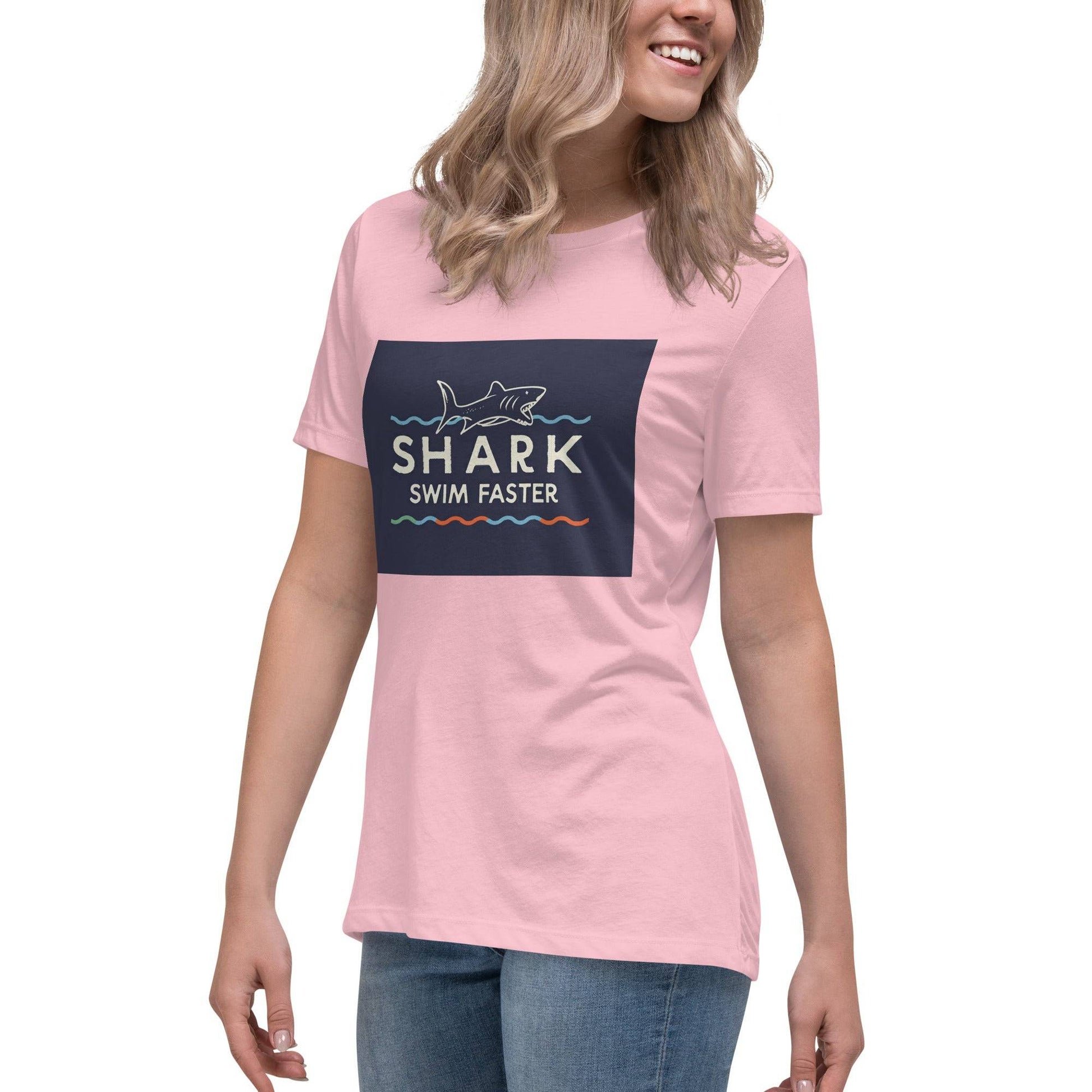 Keep Calm and Swim Faster' T Shirt Women's Relaxed T-Shirt - The Little Market Shop