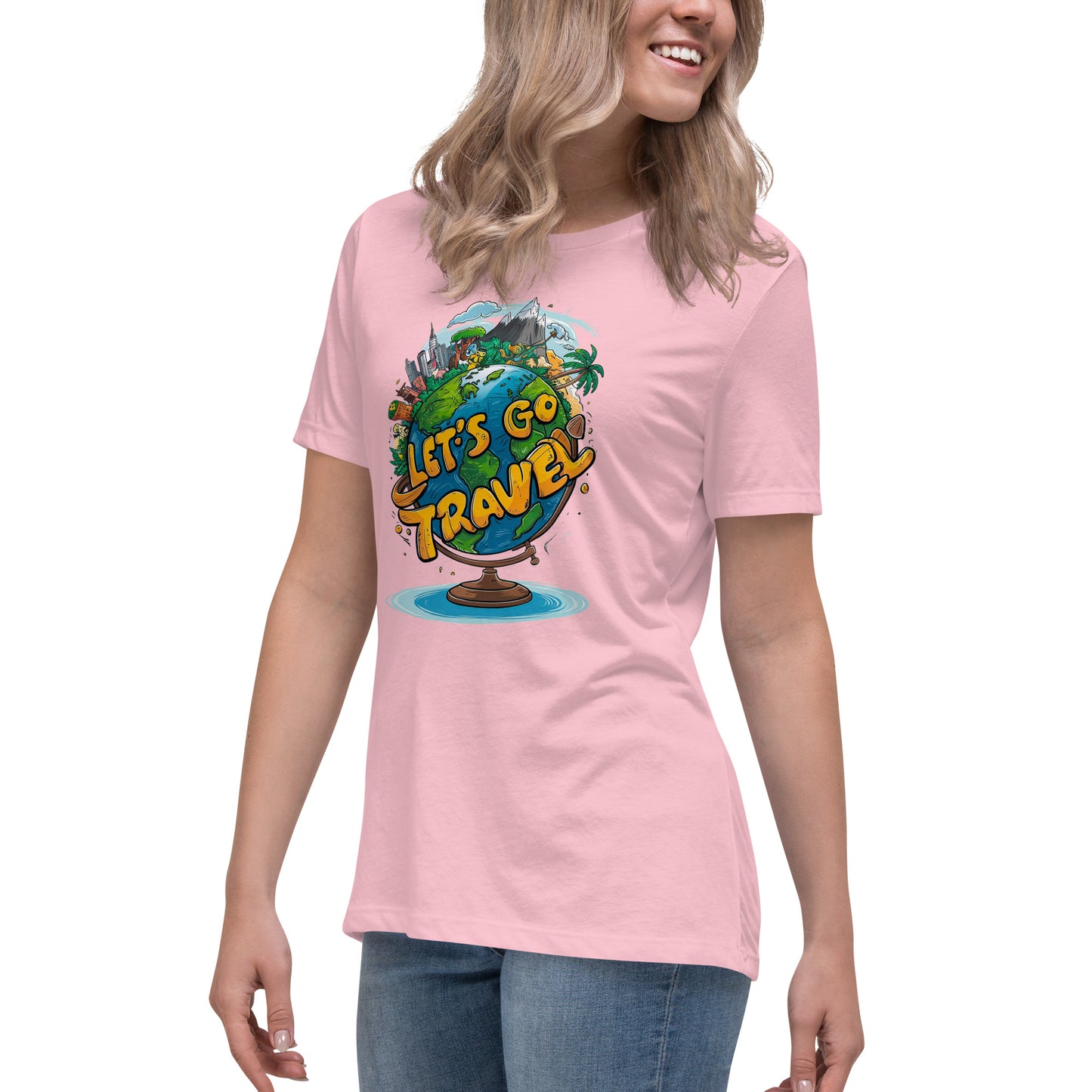 Lets go Travel - Women's Relaxed T-Shirt - The Little Market Shop