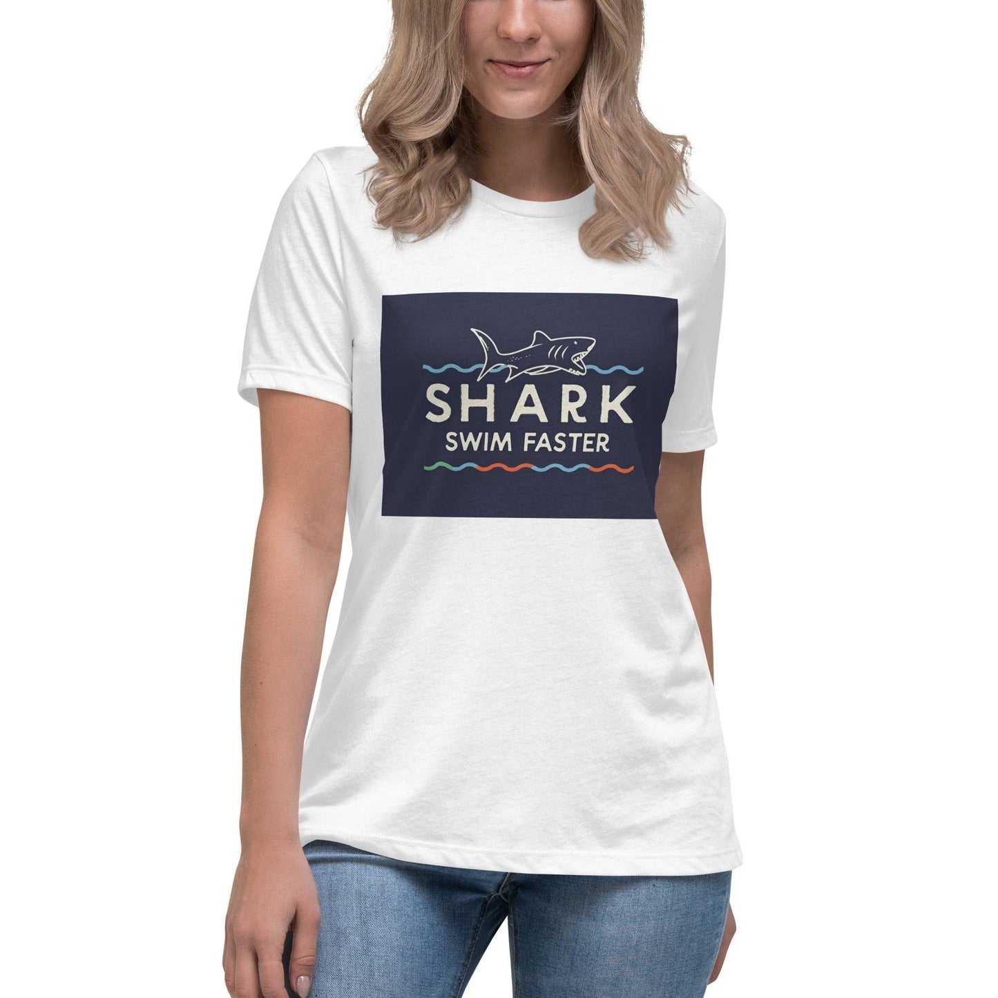 Keep Calm and Swim Faster' T Shirt Women's Relaxed T-Shirt - The Little Market Shop