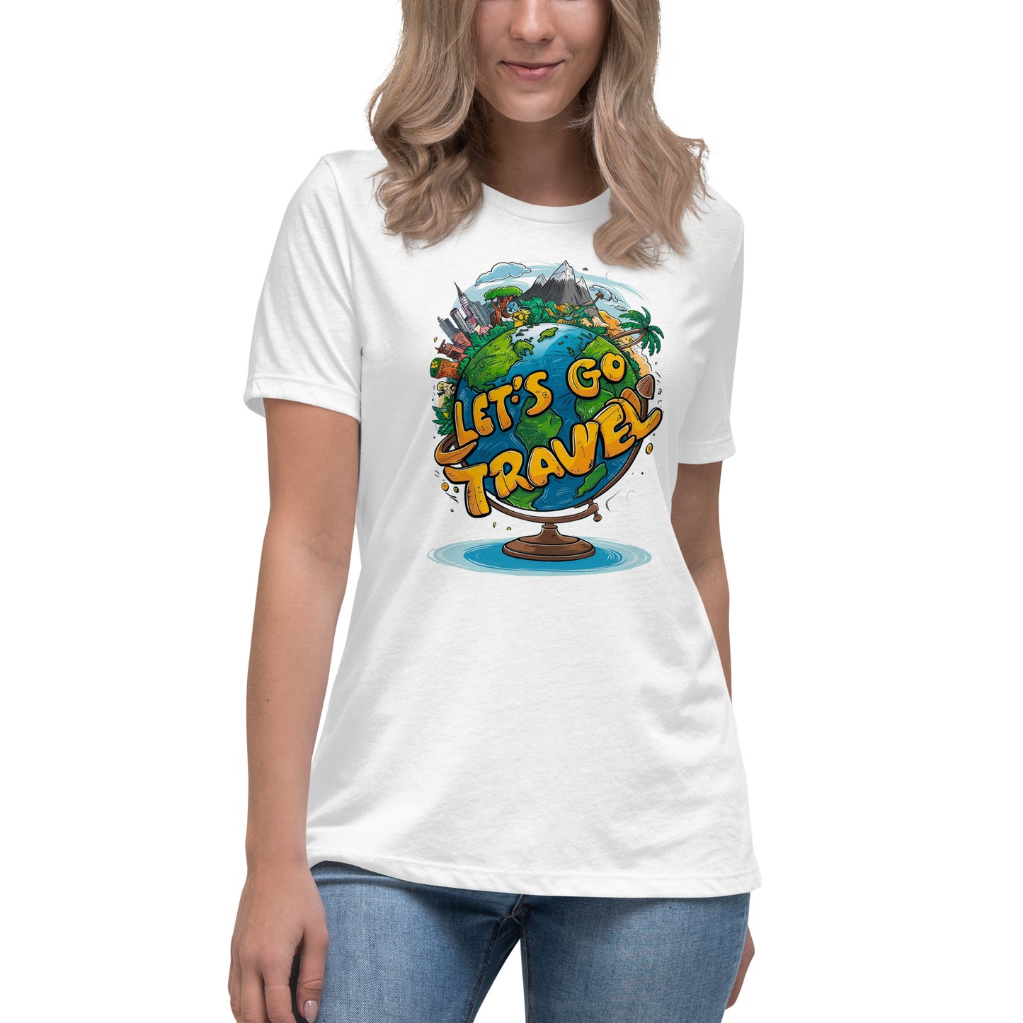 Lets go Travel - Women's Relaxed T-Shirt - The Little Market Shop