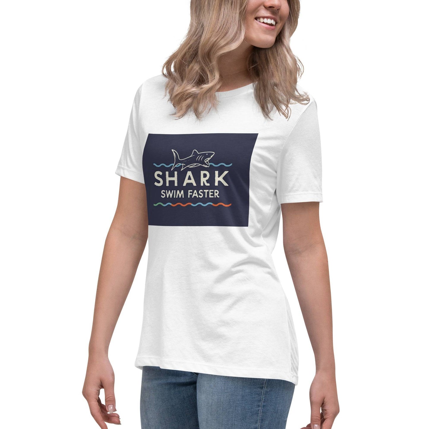 Keep Calm and Swim Faster' T Shirt Women's Relaxed T-Shirt - The Little Market Shop