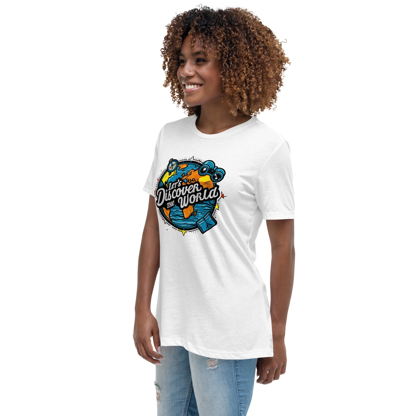 Lets discover the world Women's Relaxed T-Shirt - The Little Market Shop
