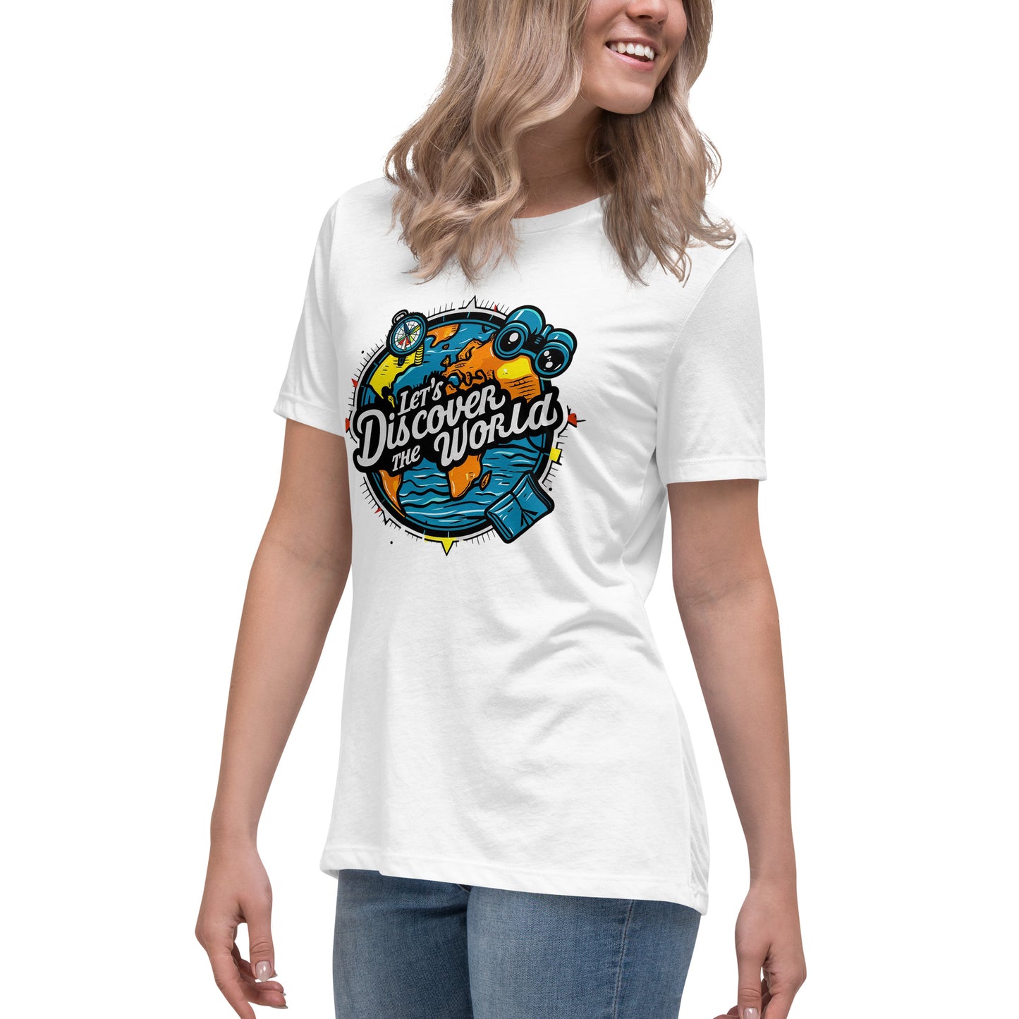 Lets discover the world Women's Relaxed T-Shirt - The Little Market Shop
