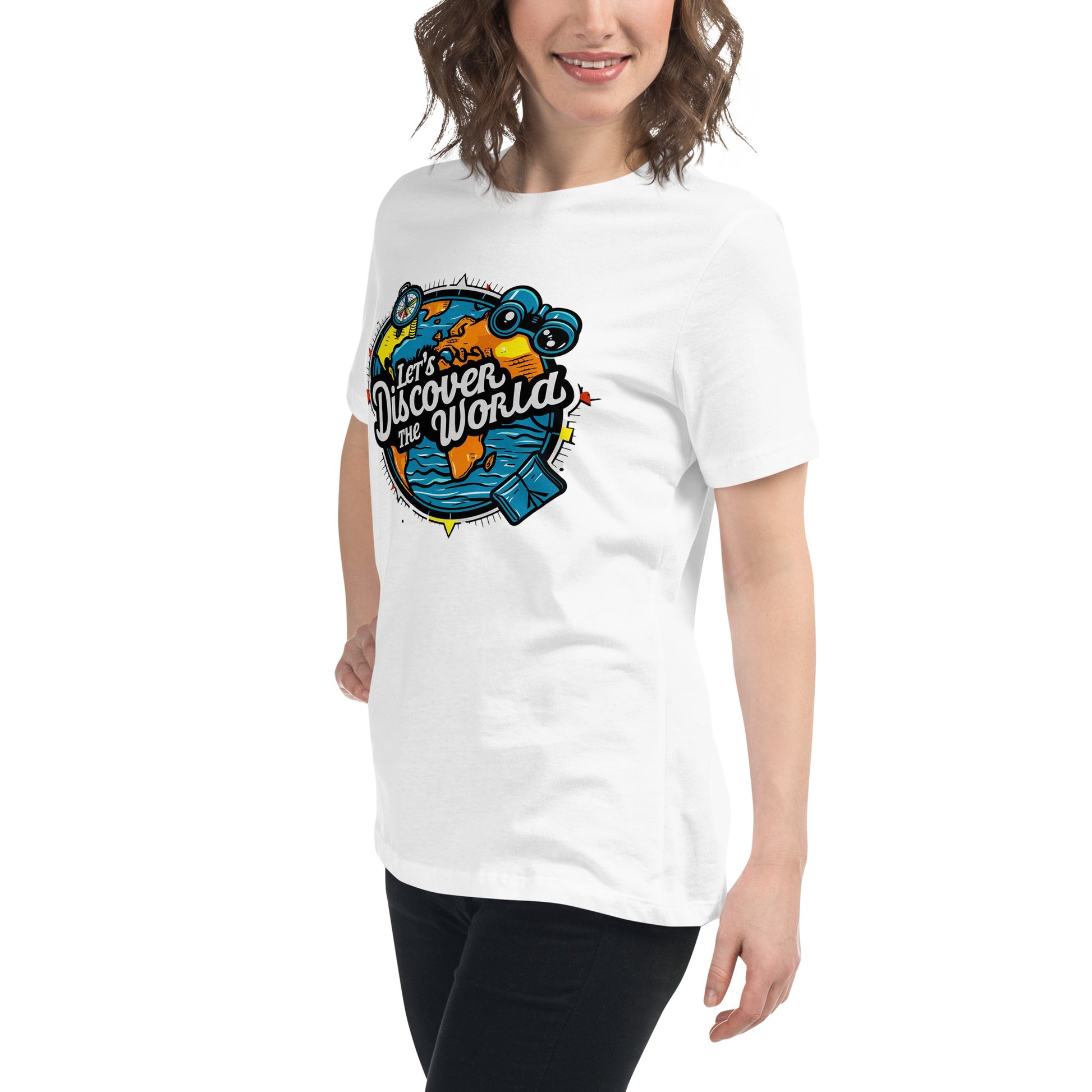 Lets discover the world Women's Relaxed T-Shirt - The Little Market Shop