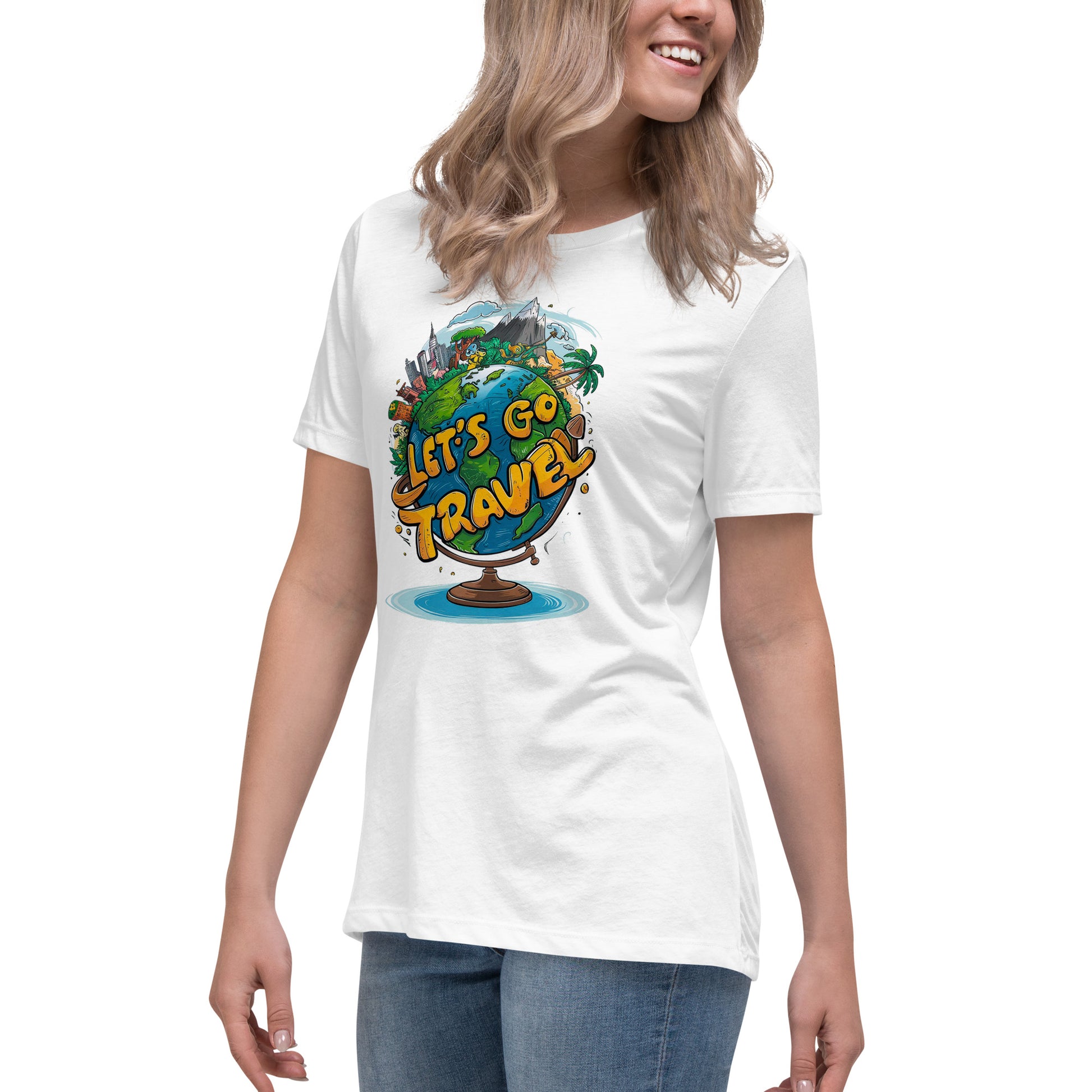 Lets go Travel - Women's Relaxed T-Shirt - The Little Market Shop