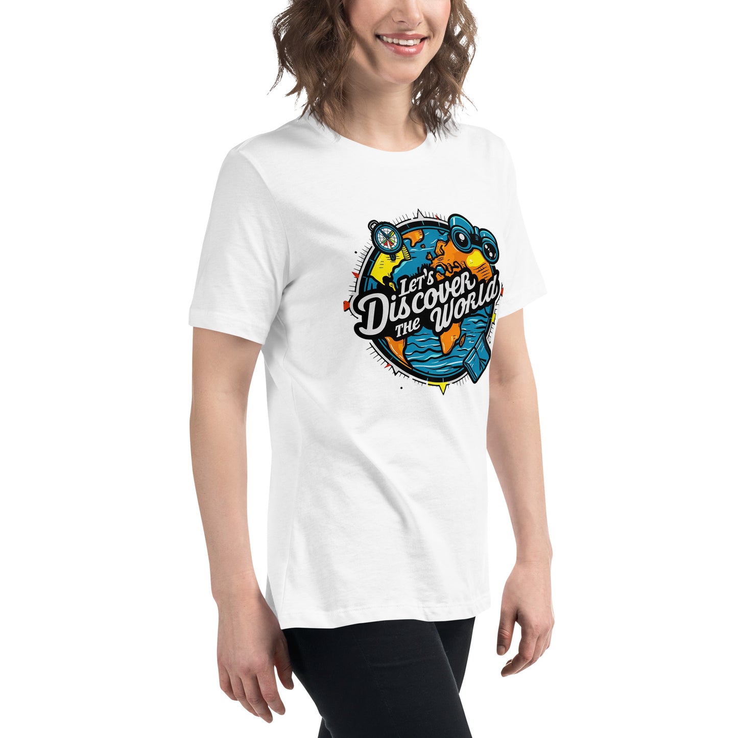 Lets discover the world Women's Relaxed T-Shirt - The Little Market Shop