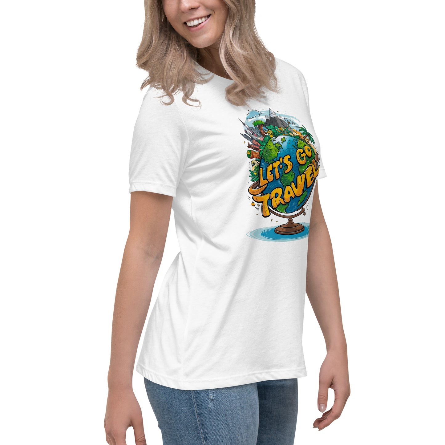 Lets go Travel - Women's Relaxed T-Shirt - The Little Market Shop