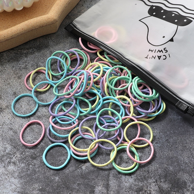 Premium Elastic Hair Bands: Versatile Stylish Hair Accessories 60 100pcs FREE SHIPPING - The Little Market Shop