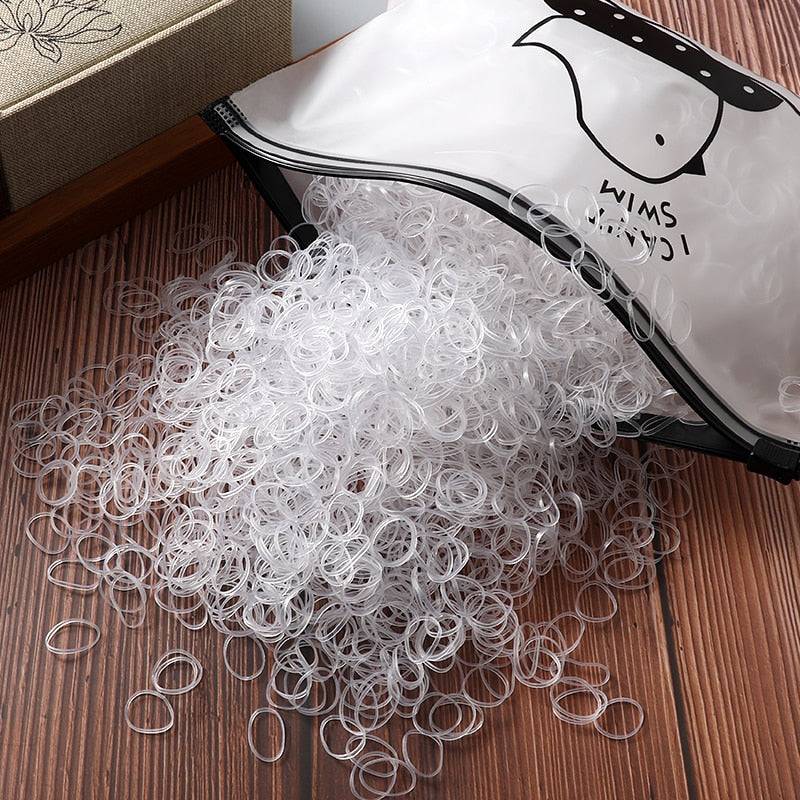 Elastic Hair Bands Bulk Pack: 1000/2000 Pcs for Women and Girls' Ponytail Ties FREE SHIPPING - The Little Market Shop