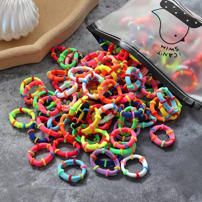Premium Elastic Hair Bands: Versatile Stylish Hair Accessories 60 100pcs FREE SHIPPING - The Little Market Shop