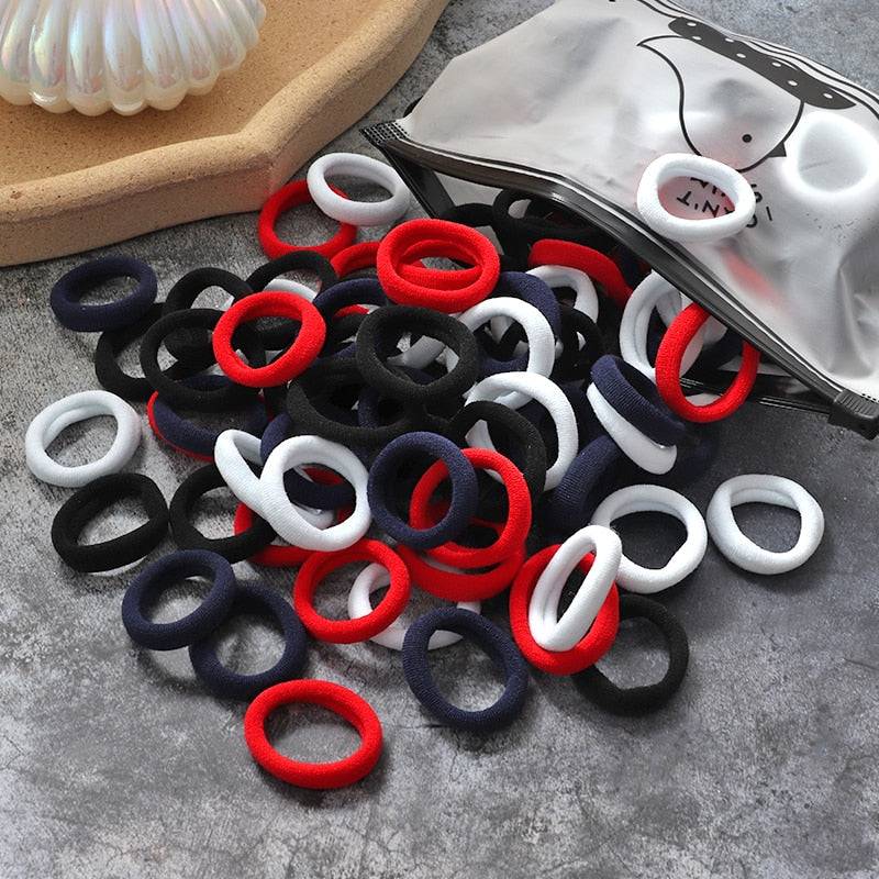 Premium Elastic Hair Bands: Versatile Stylish Hair Accessories 60 100pcs FREE SHIPPING - The Little Market Shop