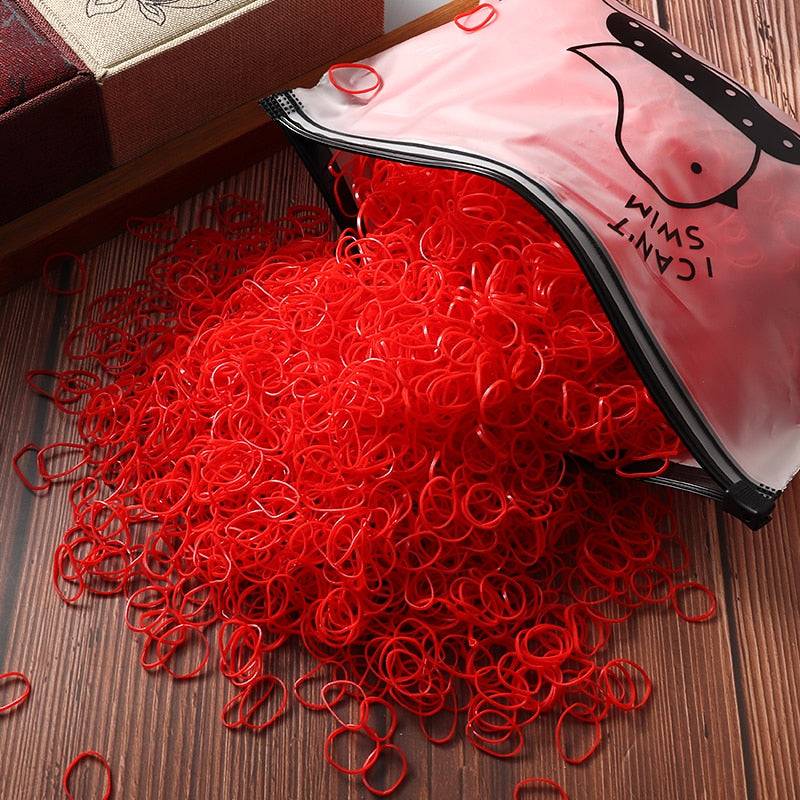 Elastic Hair Bands Bulk Pack: 1000/2000 Pcs for Women and Girls' Ponytail Ties FREE SHIPPING - The Little Market Shop