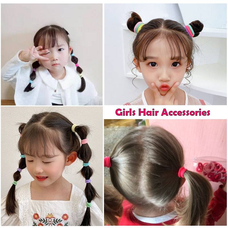 Premium Elastic Hair Bands: Versatile Stylish Hair Accessories 60 100pcs FREE SHIPPING - The Little Market Shop